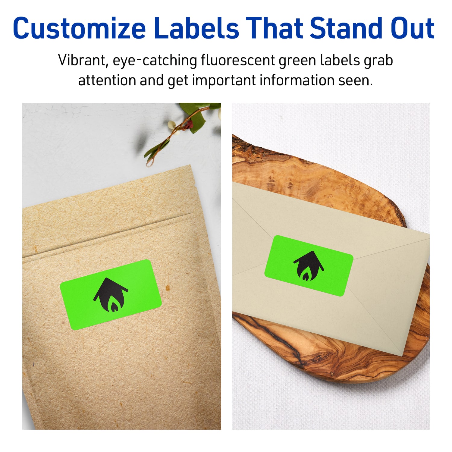 Avery Print-To-The-Edge Labels With Sure Feed Technology And Easy Peel, 94224-NGP20, Rectangle, 1in x 3in, Matte Neon Green, Pack of 320 - Image 4