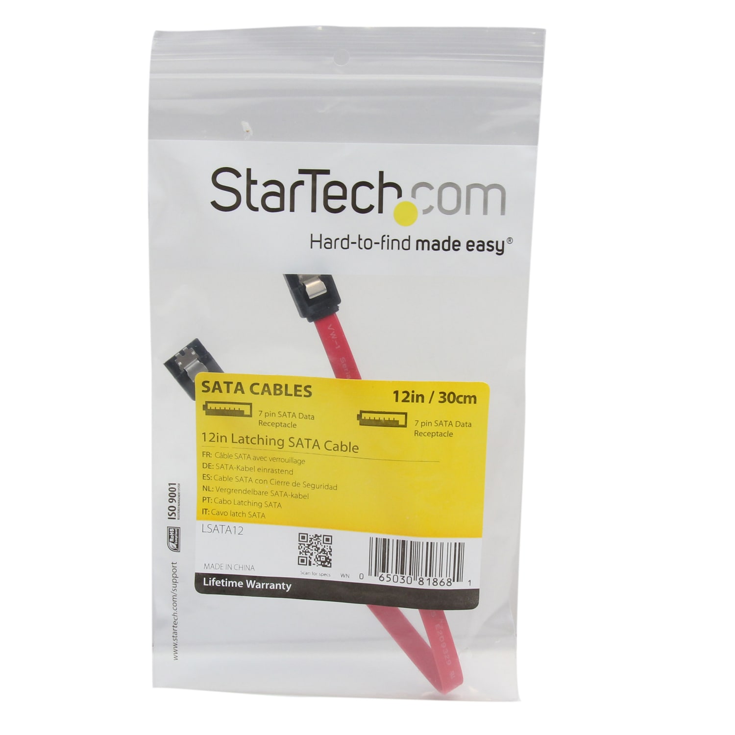 StarTech.com Latching SATA Cable - Latching SATA connectors, for securely fastened hard drive installations. - Image 4