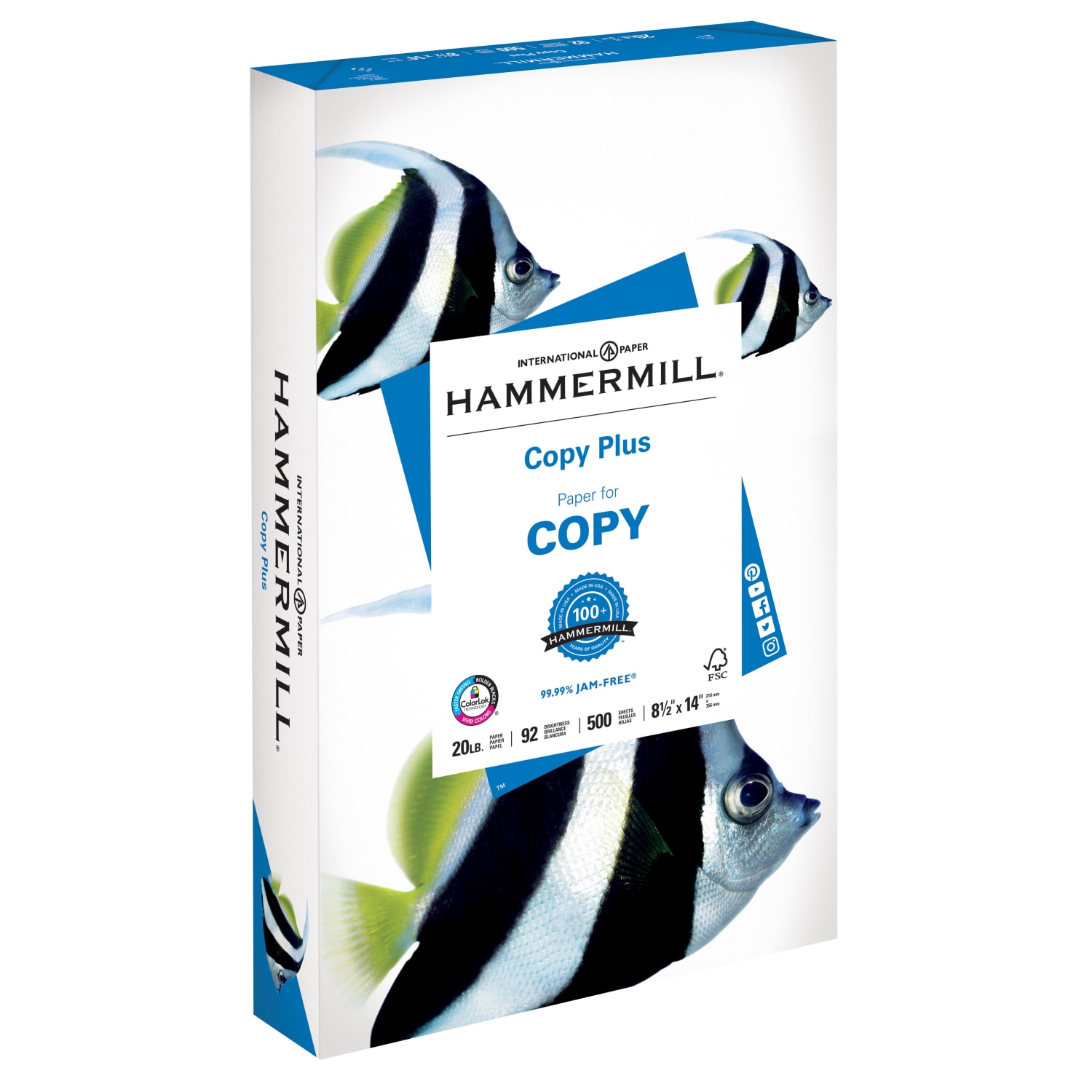 Hammermill Multi-Use Printer & Copy Paper, 1 Ream, White, Legal (8.5in x 14in), 500 Sheets Per Ream, 20 Lb, 92 Brightness - Image 4