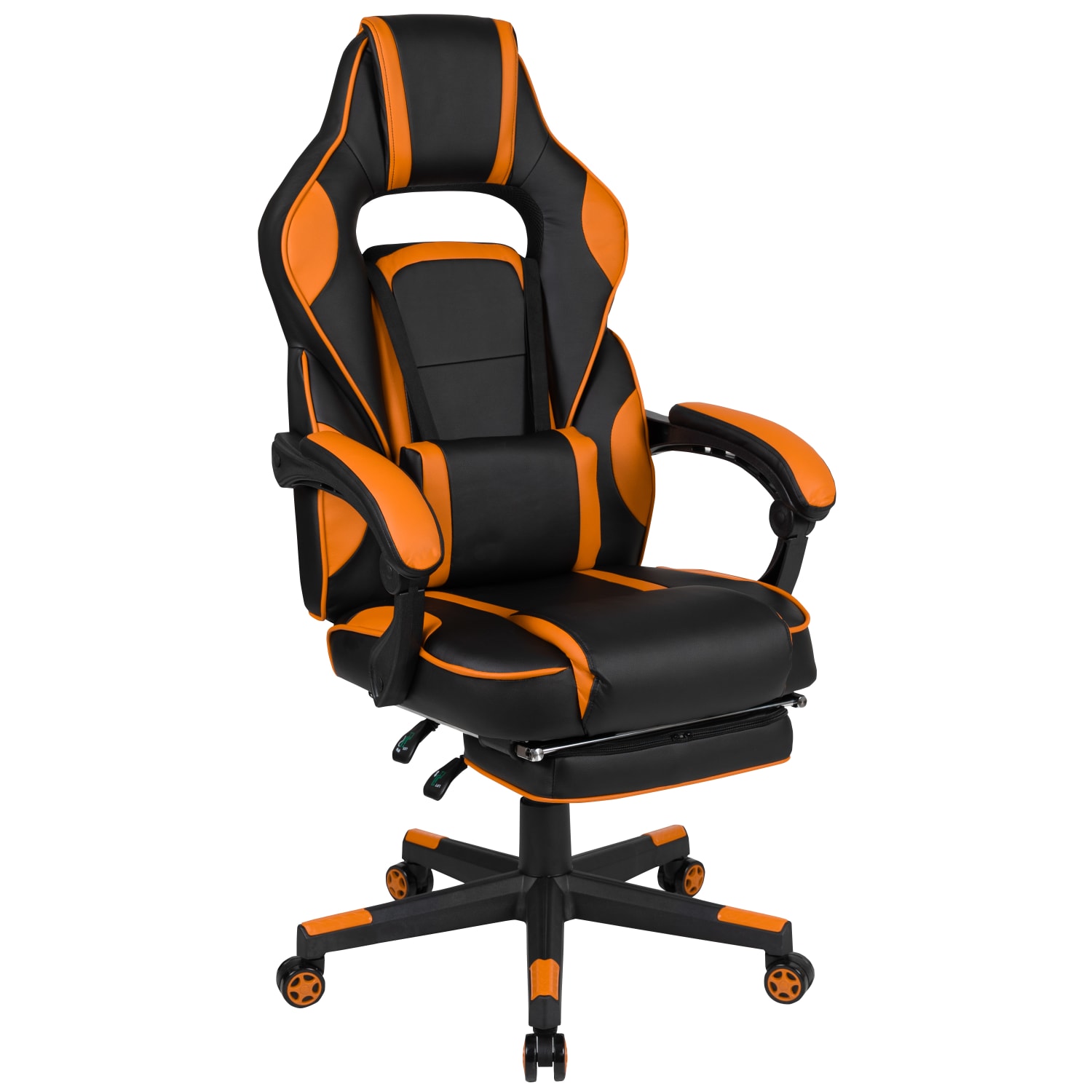 Flash Furniture X40 Gaming Chair With Fully Reclining Back And Arms BlackOrange PopularChairscom Flash Furniture X40 Gaming Chair With Fully Reclining Back And Arms BlackOrange PopularChairscom