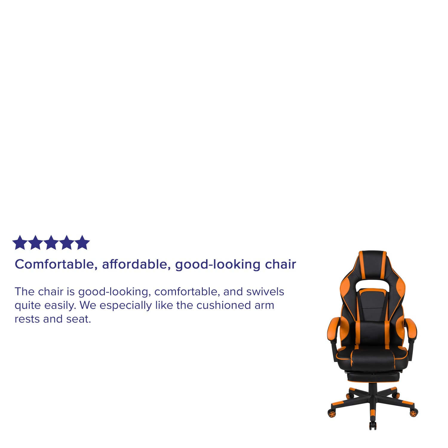 Flash Furniture X40 Gaming Chair With Fully Reclining Back And Arms BlackOrange PopularChairscom