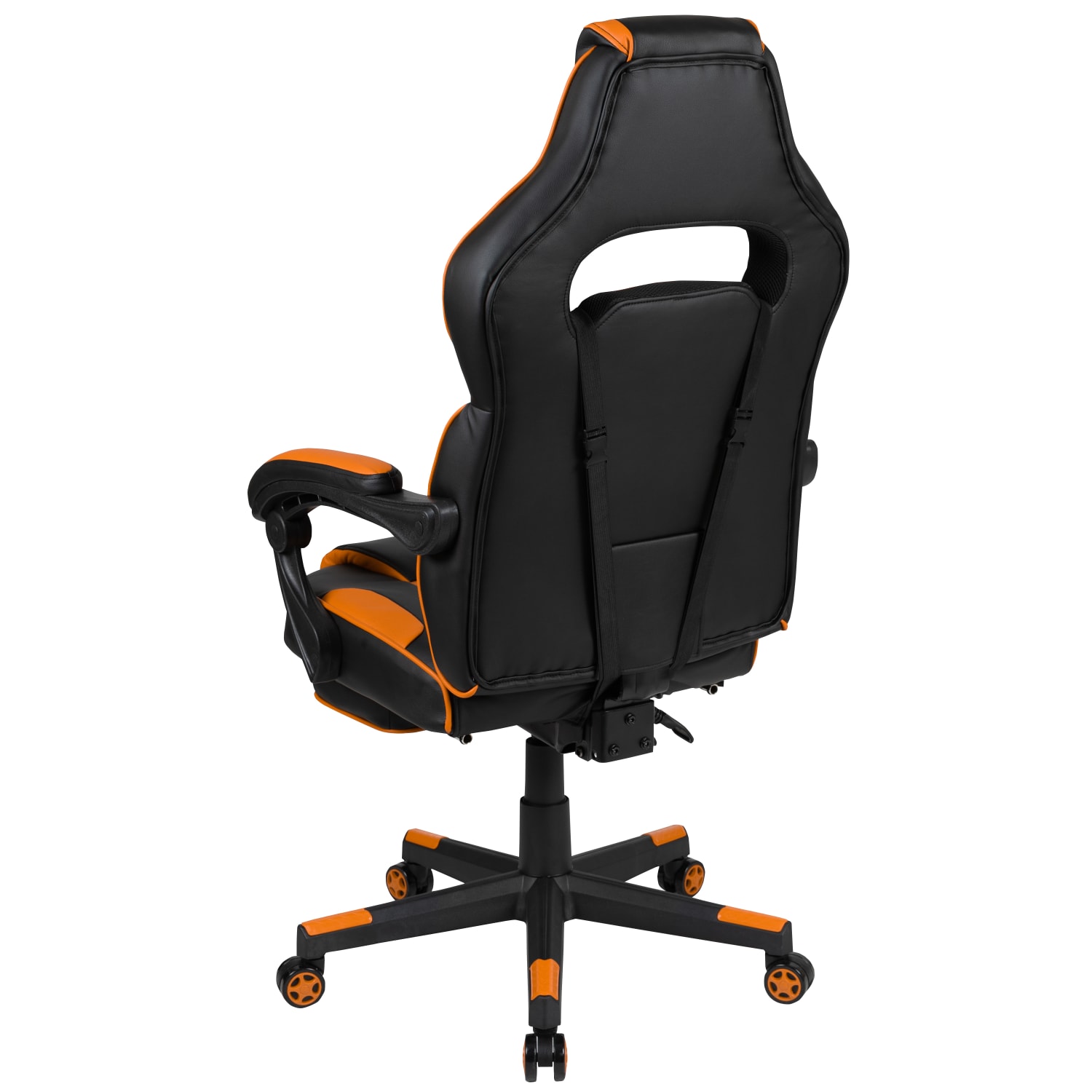 Flash Furniture X40 Gaming Chair With Fully Reclining Back And Arms BlackOrange PopularChairscom