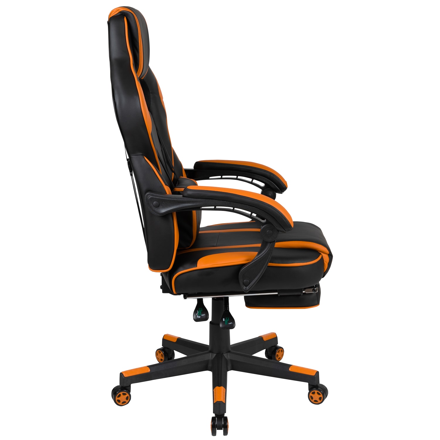 Flash Furniture X40 Gaming Chair With Fully Reclining Back And Arms BlackOrange PopularChairscom