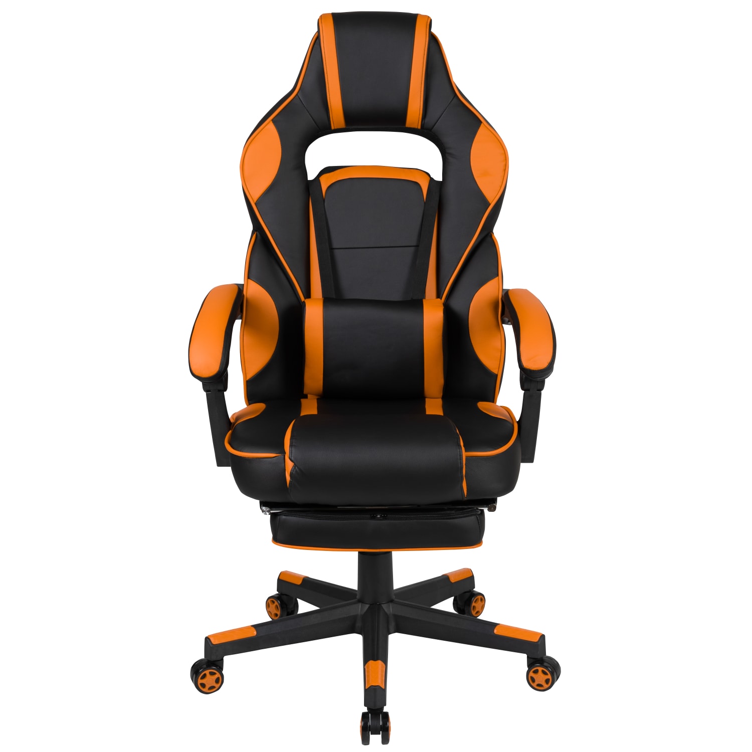 Flash Furniture X40 Gaming Chair With Fully Reclining Back And Arms BlackOrange PopularChairscom