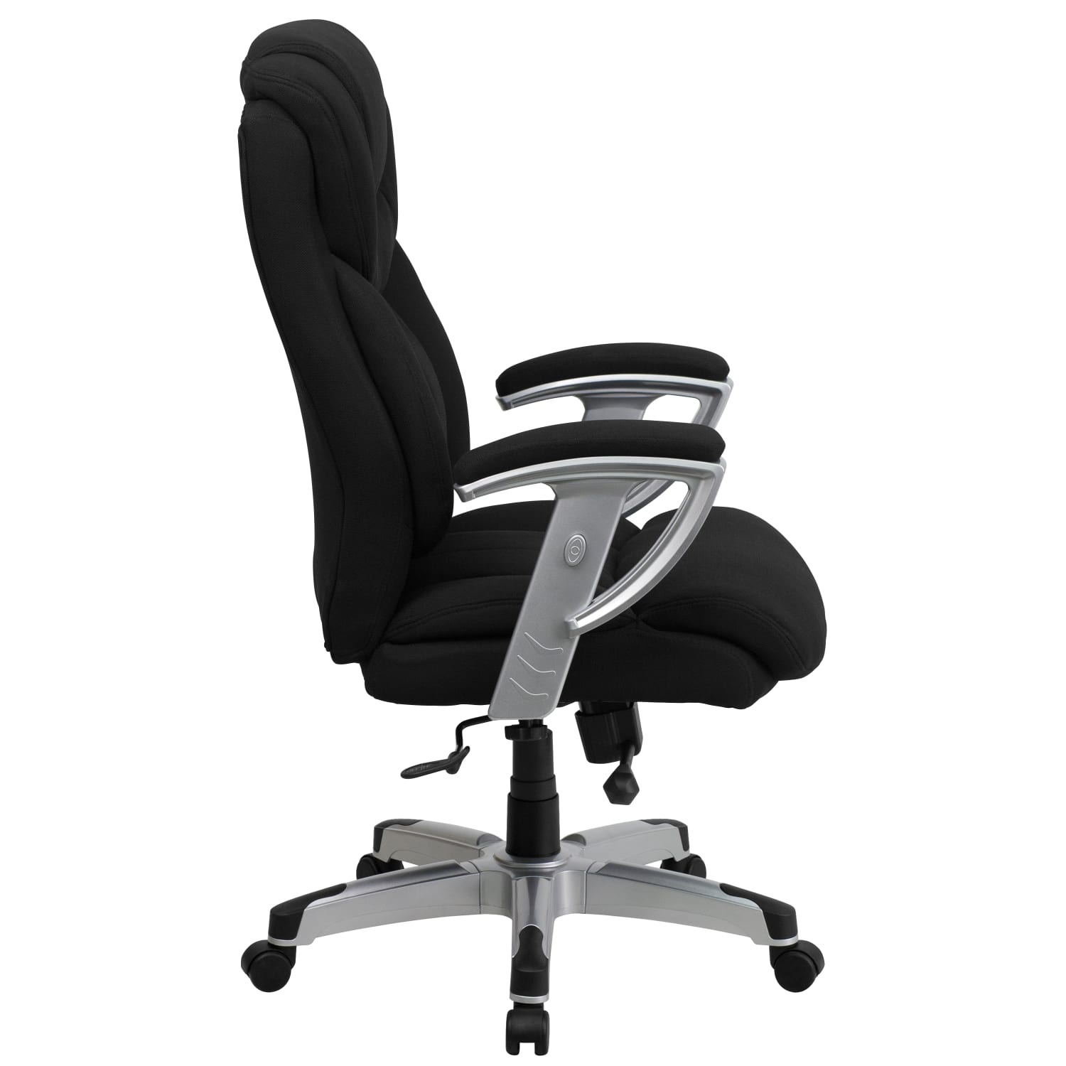 Flash Furniture Hercules Big And Tall Fabric Swivel Office Chair With Adjustable Arms Black PopularChairscom