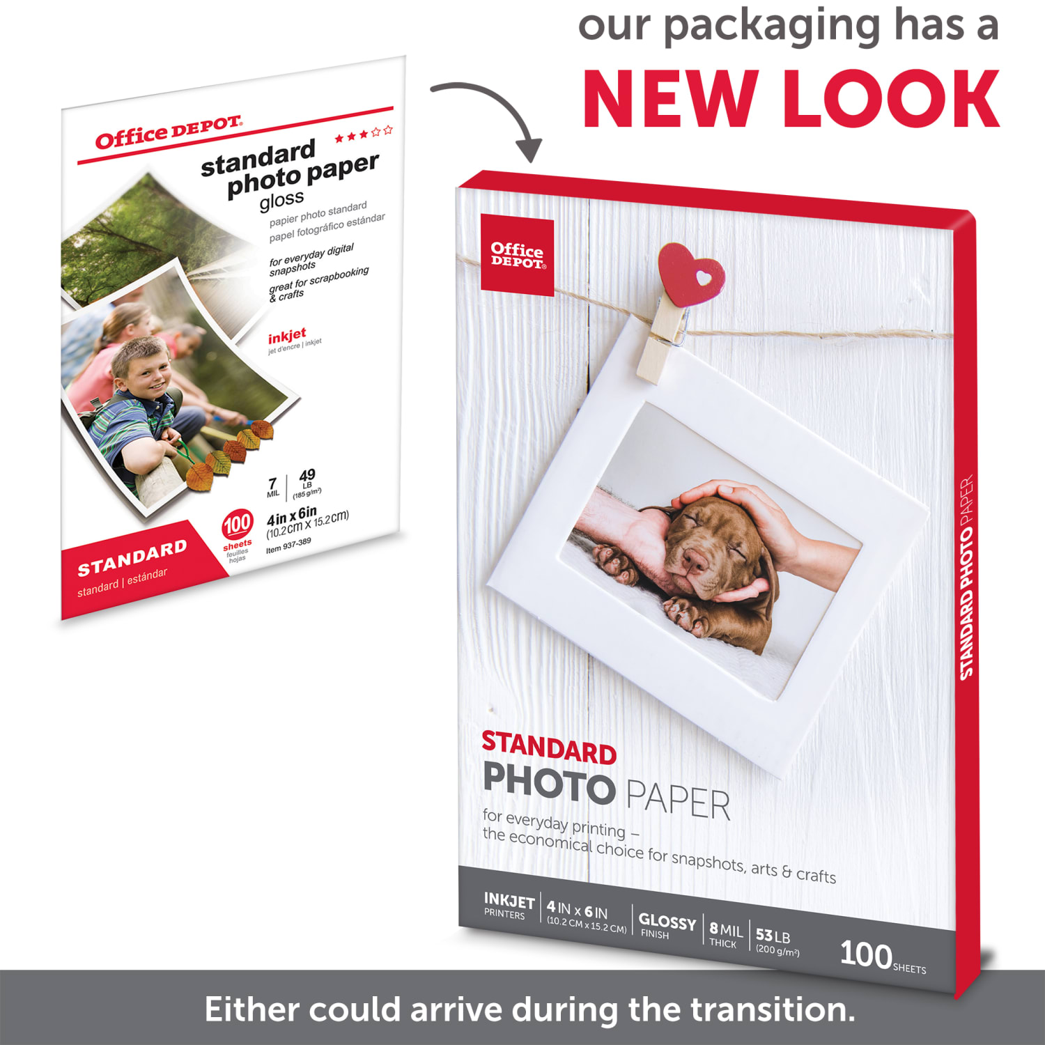 Office Depot Brand Standard Photo Paper, Glossy, 4in x 6in, White, Pack Of 100 Sheets - Image 3