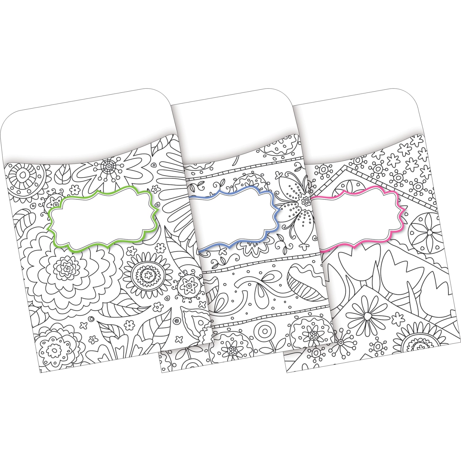 Barker Creek Peel & Stick Library Pockets, 3-1/2in x 5-1/8in, Garden, Set Of 90 Pockets - Image 3