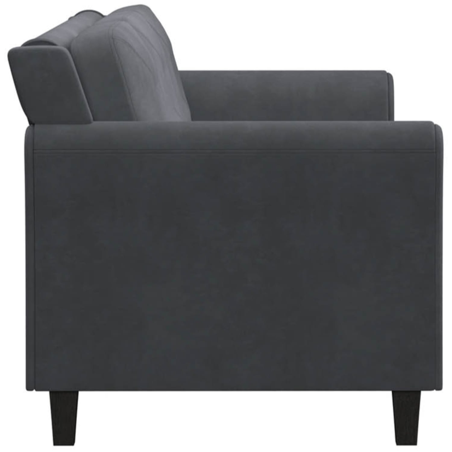 Lifestyle Solutions Hanson Microfiber Sofa, Dark Gray - Image 5