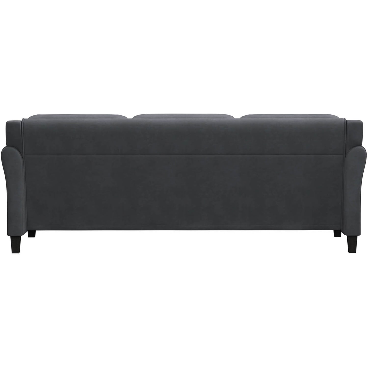 Lifestyle Solutions Hanson Microfiber Sofa, Dark Gray - Image 6