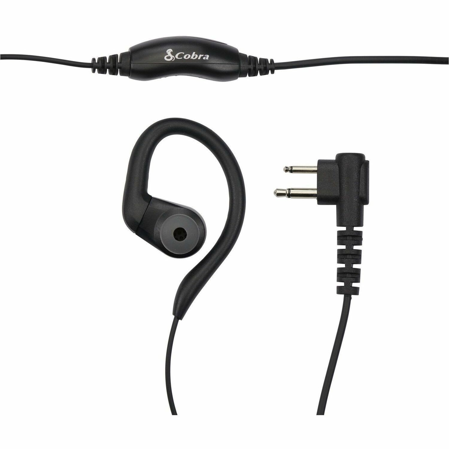 Cobra C-Style Earloop-Wrap In-Ear Headset for Cobra Performa 400/450 2-Way Handheld Business Radios & Select Non-Cobra Devices, Black