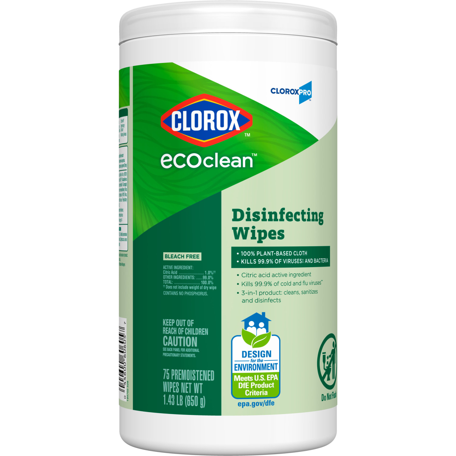 CloroxPro Clorox EcoClean Disinfecting Wipes, 75 Count - Image 3