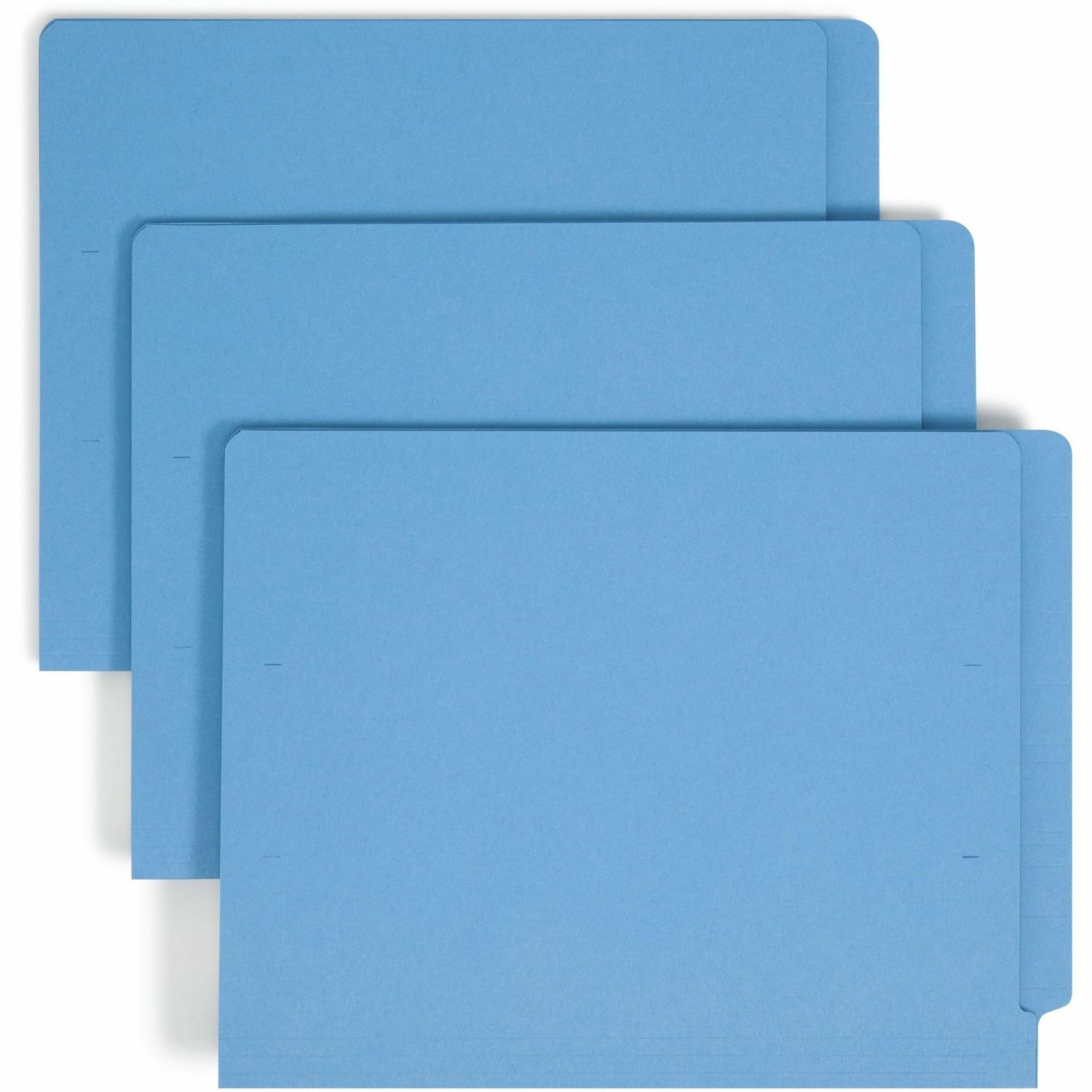 Smead Color End-Tab Folders, Straight Cut, Letter Size, Blue, Box Of 100 - Image 3