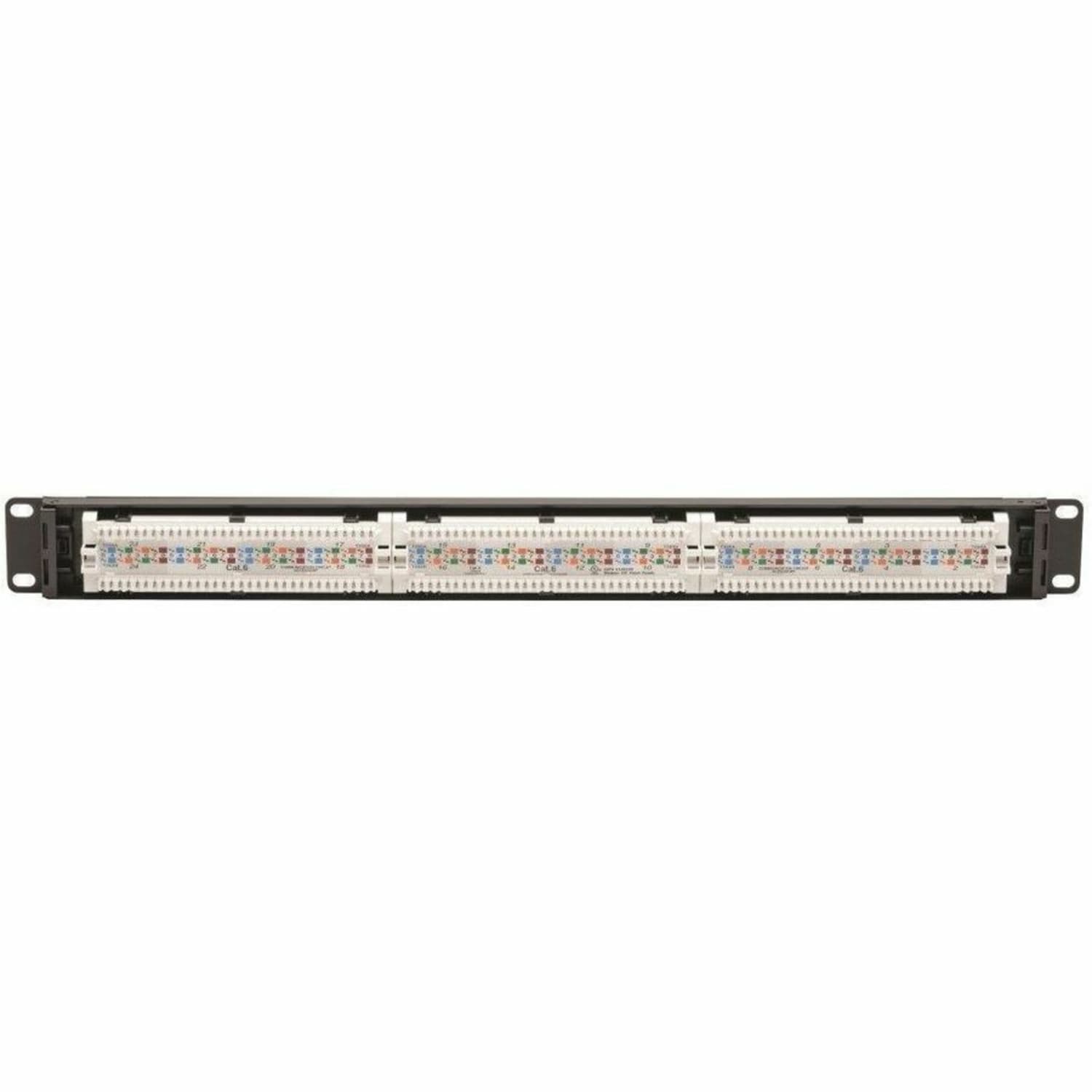 Eaton Tripp Lite Series Cat6 24-Port Patch Panel - PoE+ Compliant, 110/Krone, 568A/B, RJ45 Ethernet, 1U Rac - N252P24 - Image 3