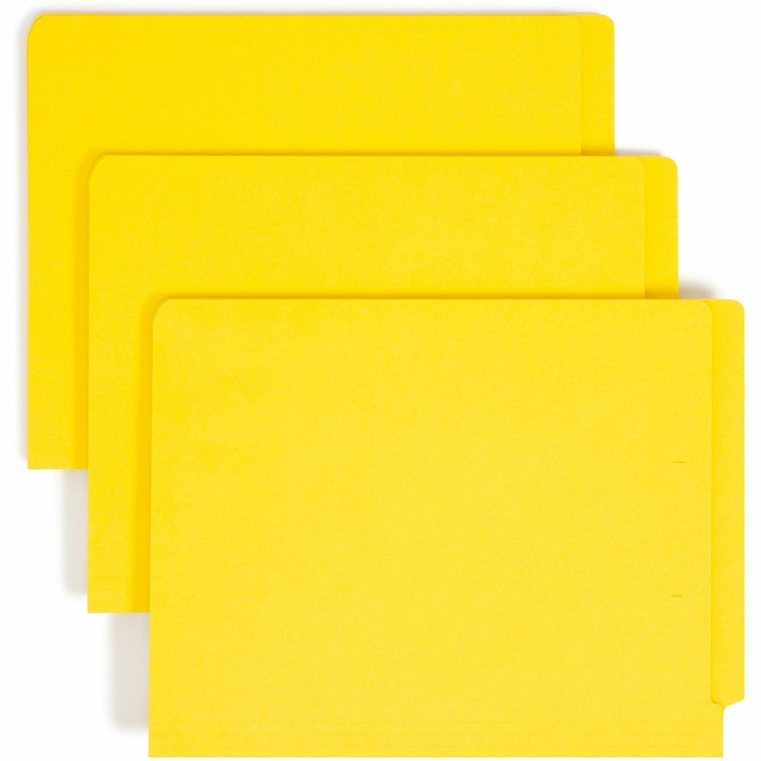 Smead Color End-Tab Folders, Straight Cut, Letter Size, Yellow, Box Of 100 - Image 3