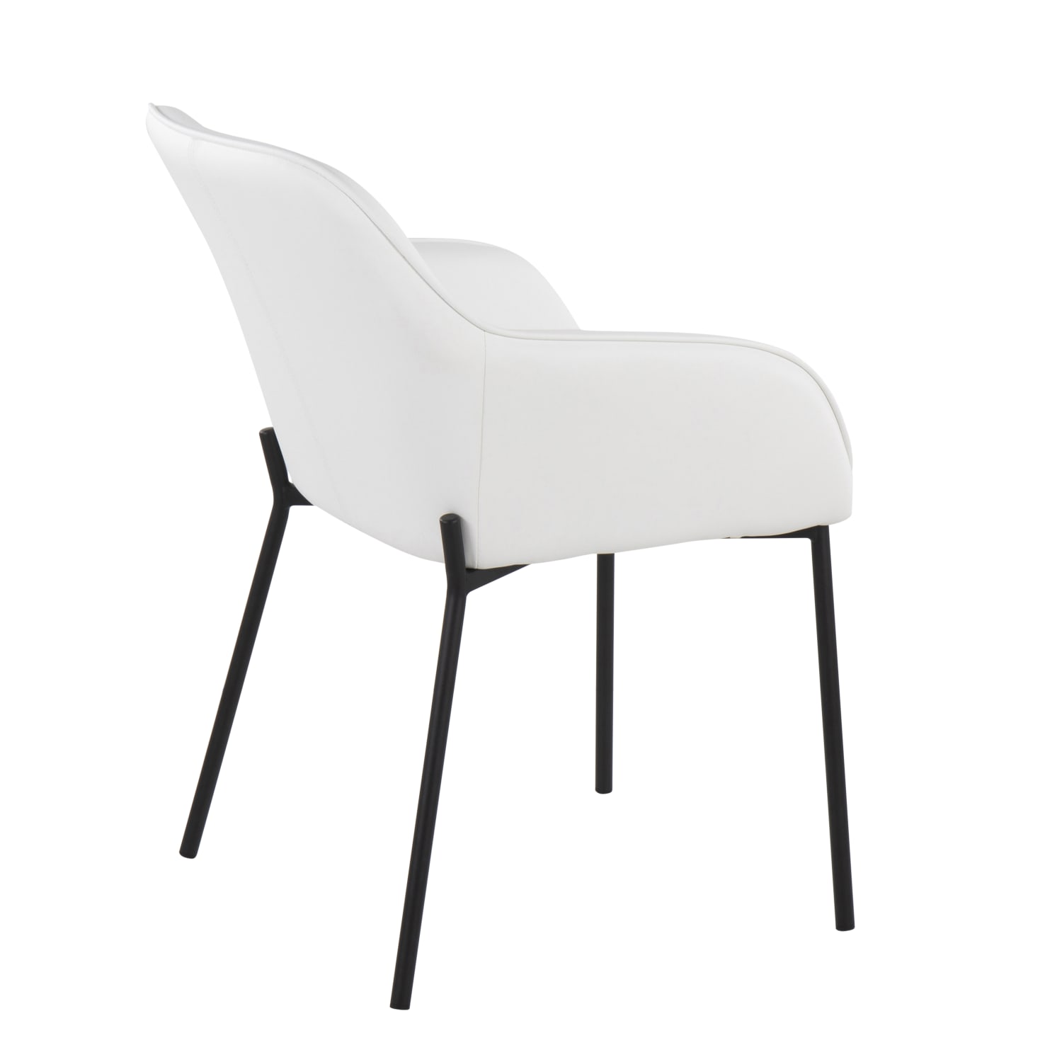 LumiSource Daniella Contemporary Dining Chairs, White/Black, Set Of 2 Chairs - Image 5