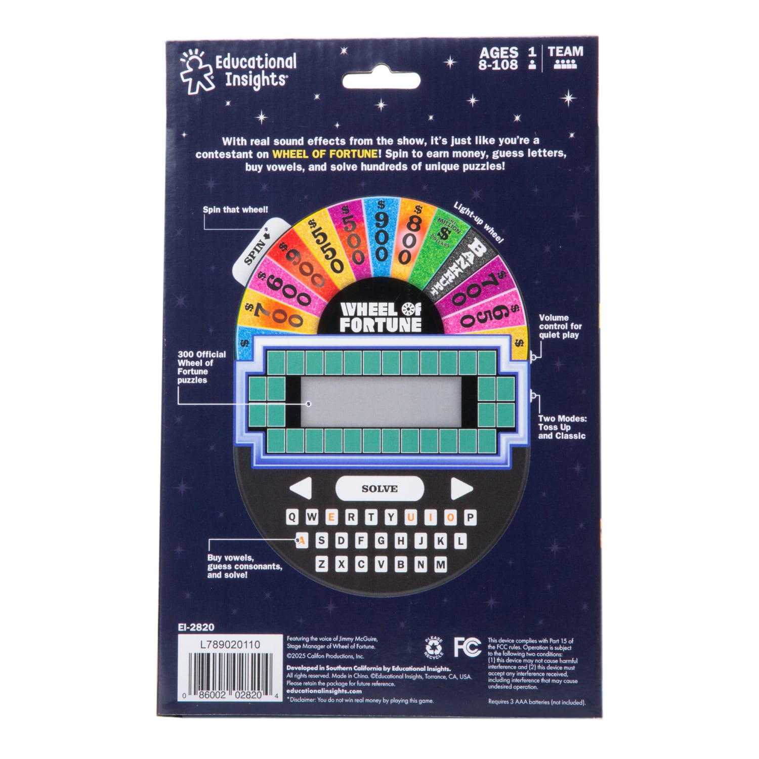 Educational Insights Wheel Of Fortune Electronic Game - Image 4