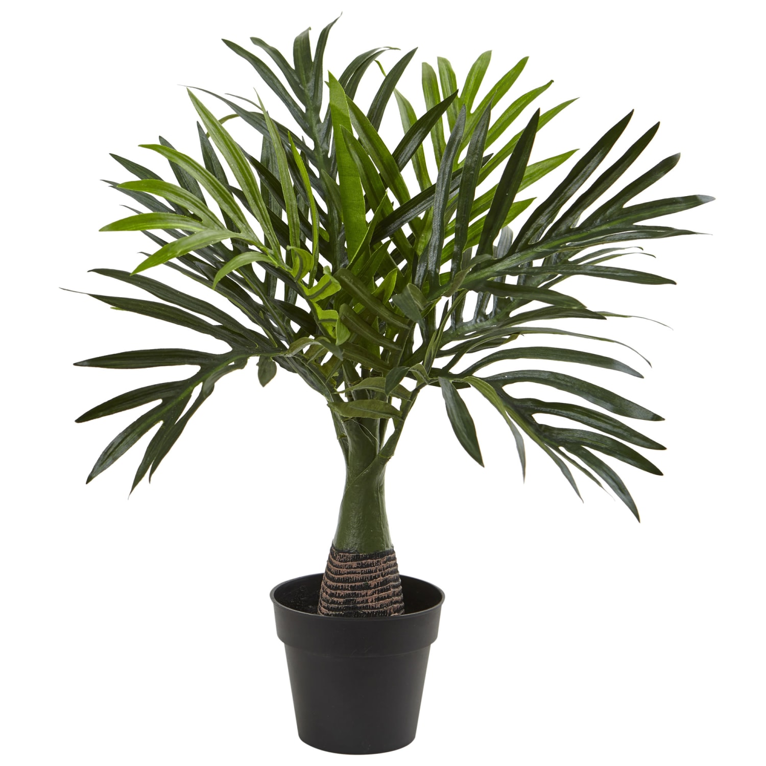 Nearly Natural Areca, Fountain & Banana Palm 16inH Artificial Trees With Pots, 16inH x 15inH x 15inD, Green, Set Of 3 - Image 3