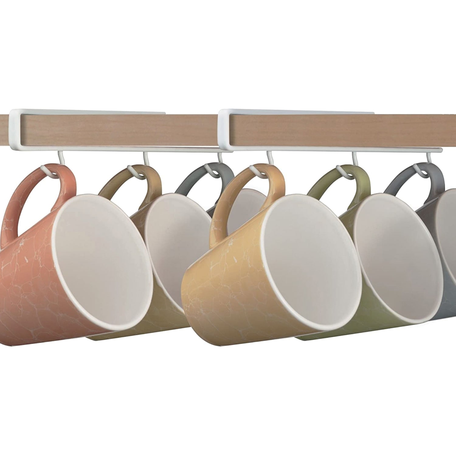Better Houseware Undershelf Cup/Mug Hooks, White, Set Of 2 Hooks - Image 3