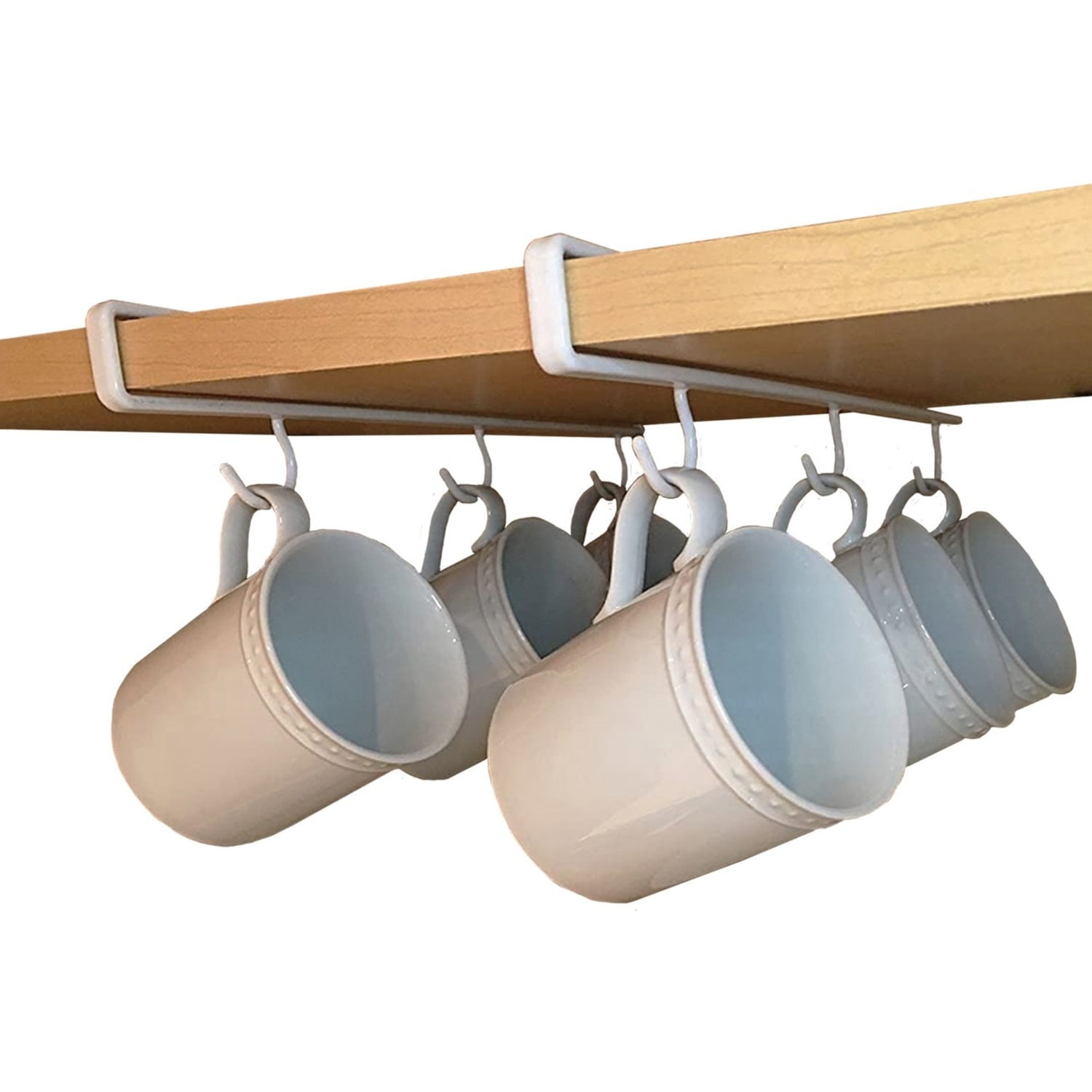 Better Houseware Undershelf Cup/Mug Hooks, White, Set Of 2 Hooks - Image 6