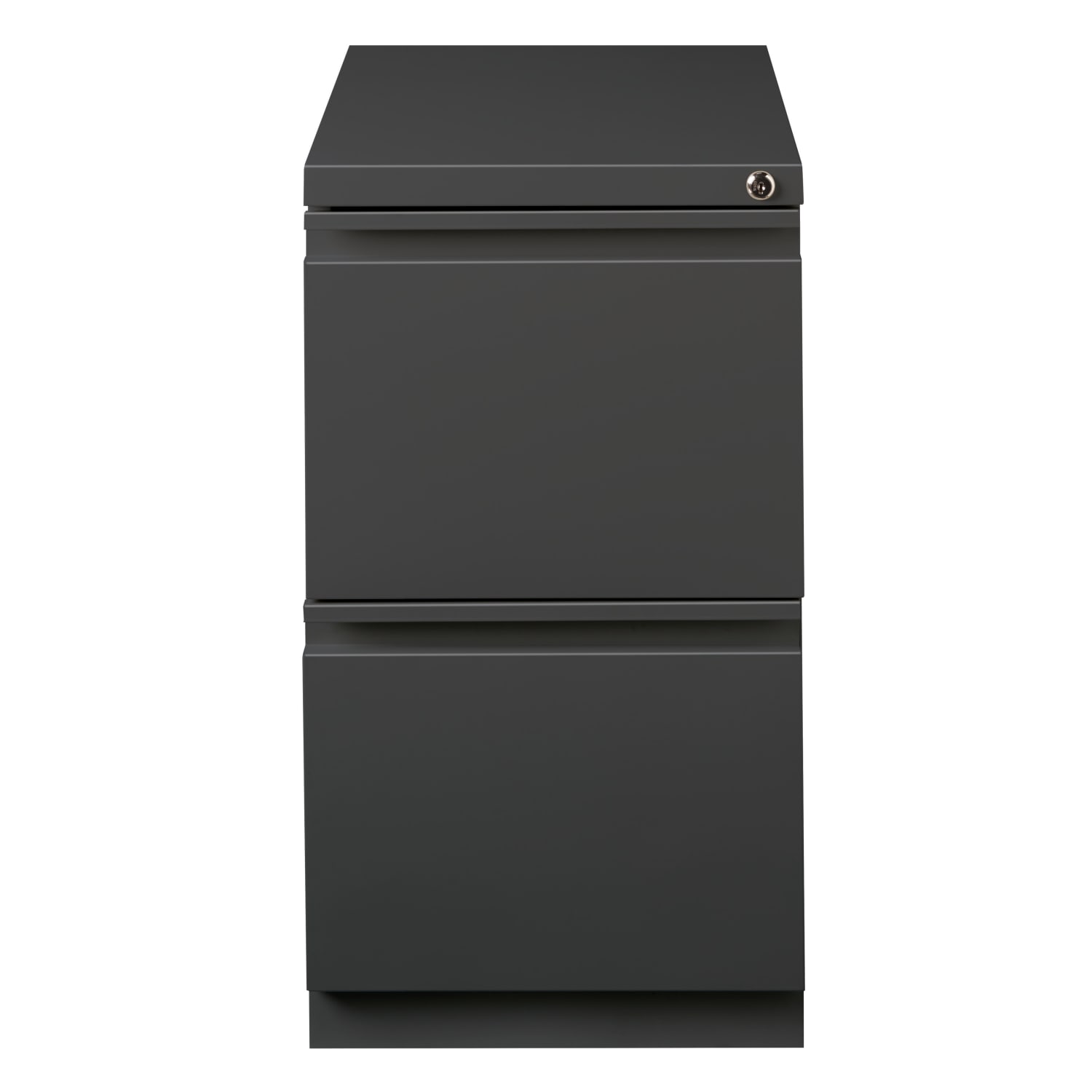 WorkPro 20inD Vertical 2-Drawer Letter-Size Mobile Pedestal File Cabinet, Charcoal - Image 3