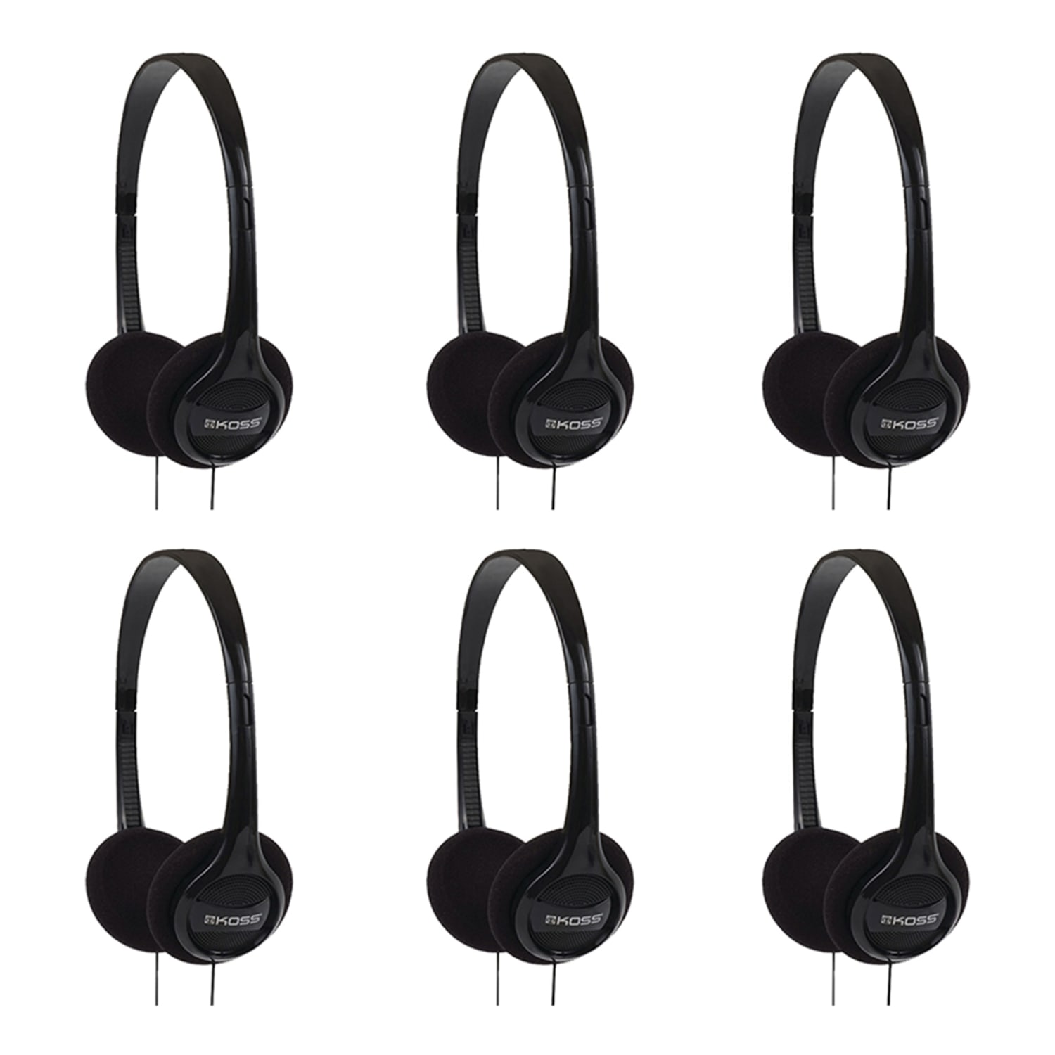 Koss KPH7 Colors On Ear Headphones, Stereo, Black, Wired, 32 Ohm, 80 Hz 18 kHz, Over-the-head, Binaural, Supra-aural, 4 ft Cable, 843631119402