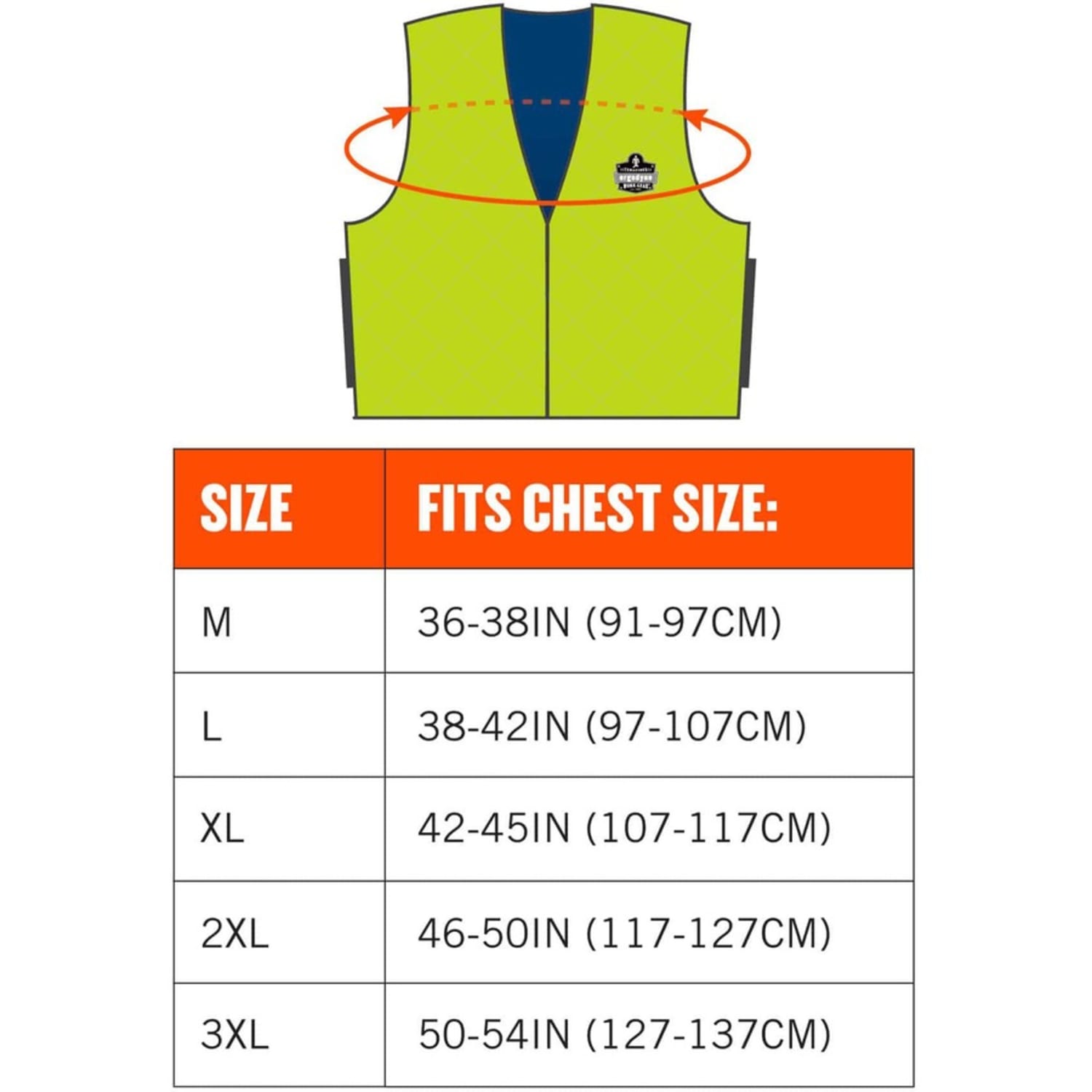 Ergodyne 6665 L Lime Evaporative Cooling Vest - Image 3