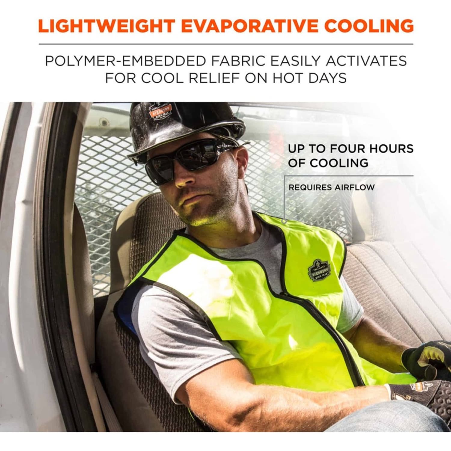 Ergodyne 6665 L Lime Evaporative Cooling Vest - Image 6