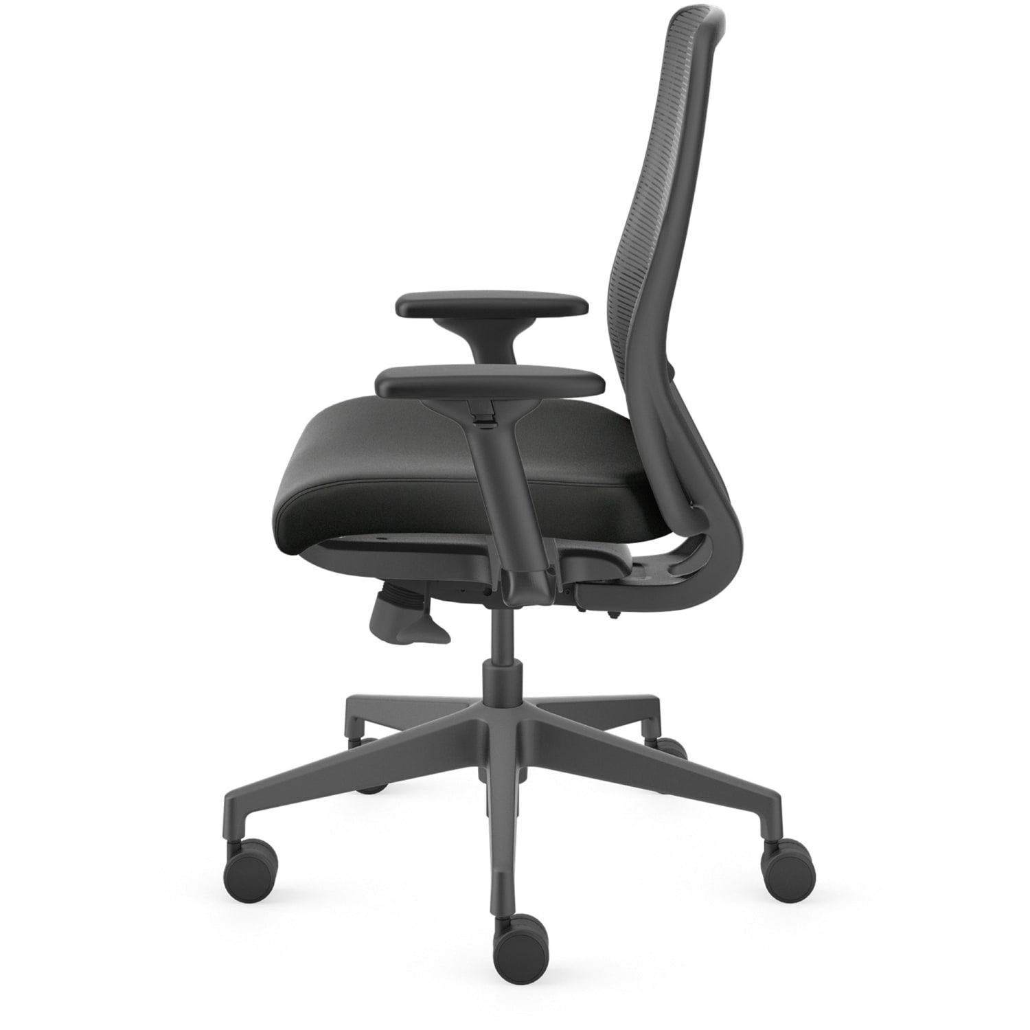 HON Nucleus Task Chair KD Black Seat Color Vinyl Seat Material Black Back Color Armrest 1 Each PopularChairscom HON Nucleus Task Chair KD Black Seat Color Vinyl Seat Material Black Back Color Armrest 1 Each PopularChairscom