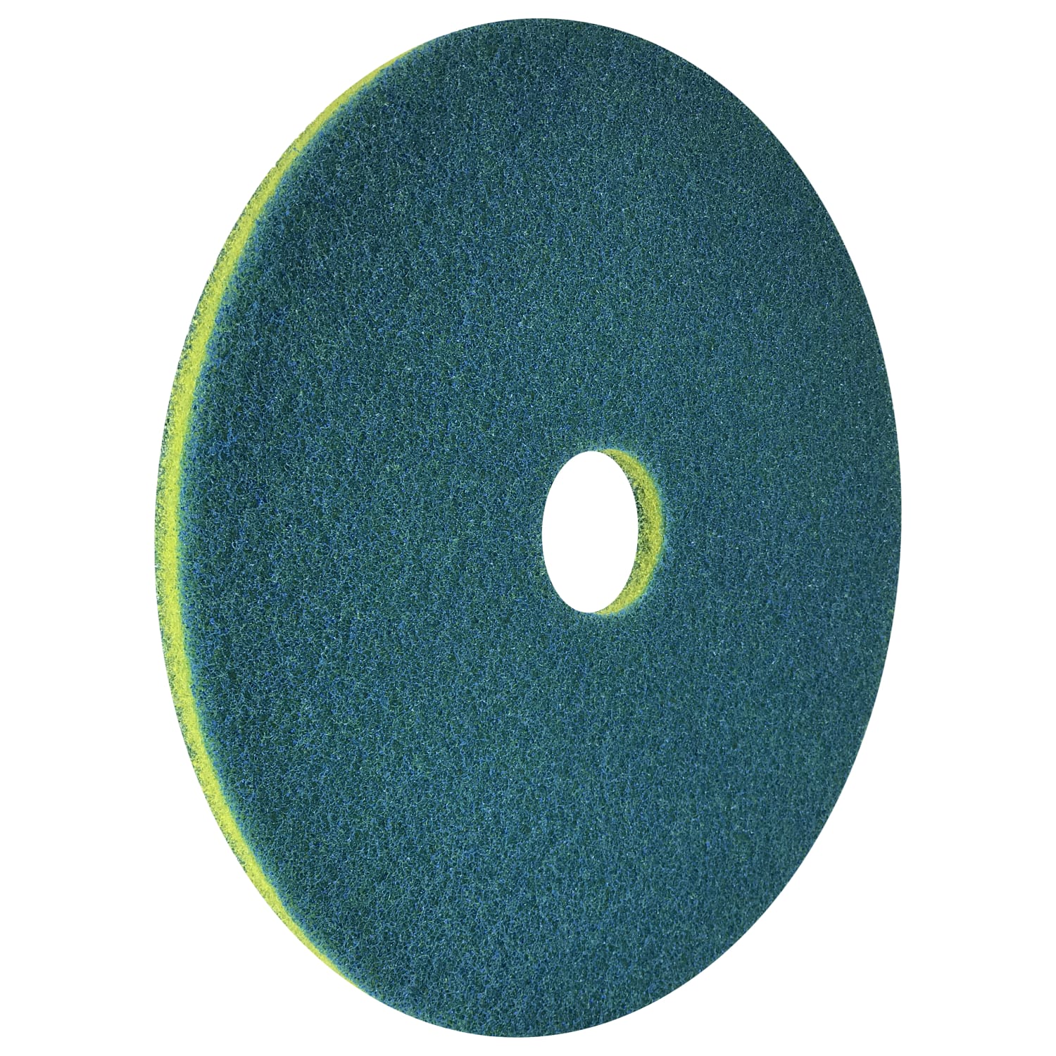 Americo SmartScrub Scrub & Shine Floor Pad, 20in Diameter, Azure Blue/Yellow, Box Of 5 - Image 3