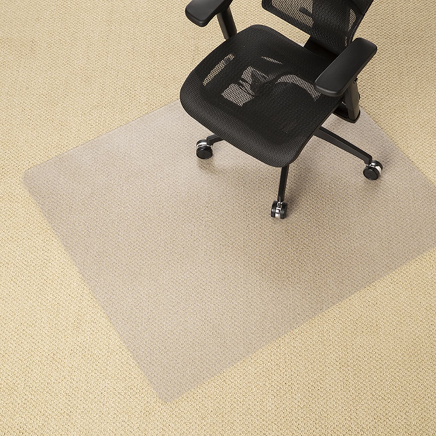 Deflecto SuperGrip Vinyl Chairmat For Hard Floor And Carpet, 60in x 46in, Clear - Image 4