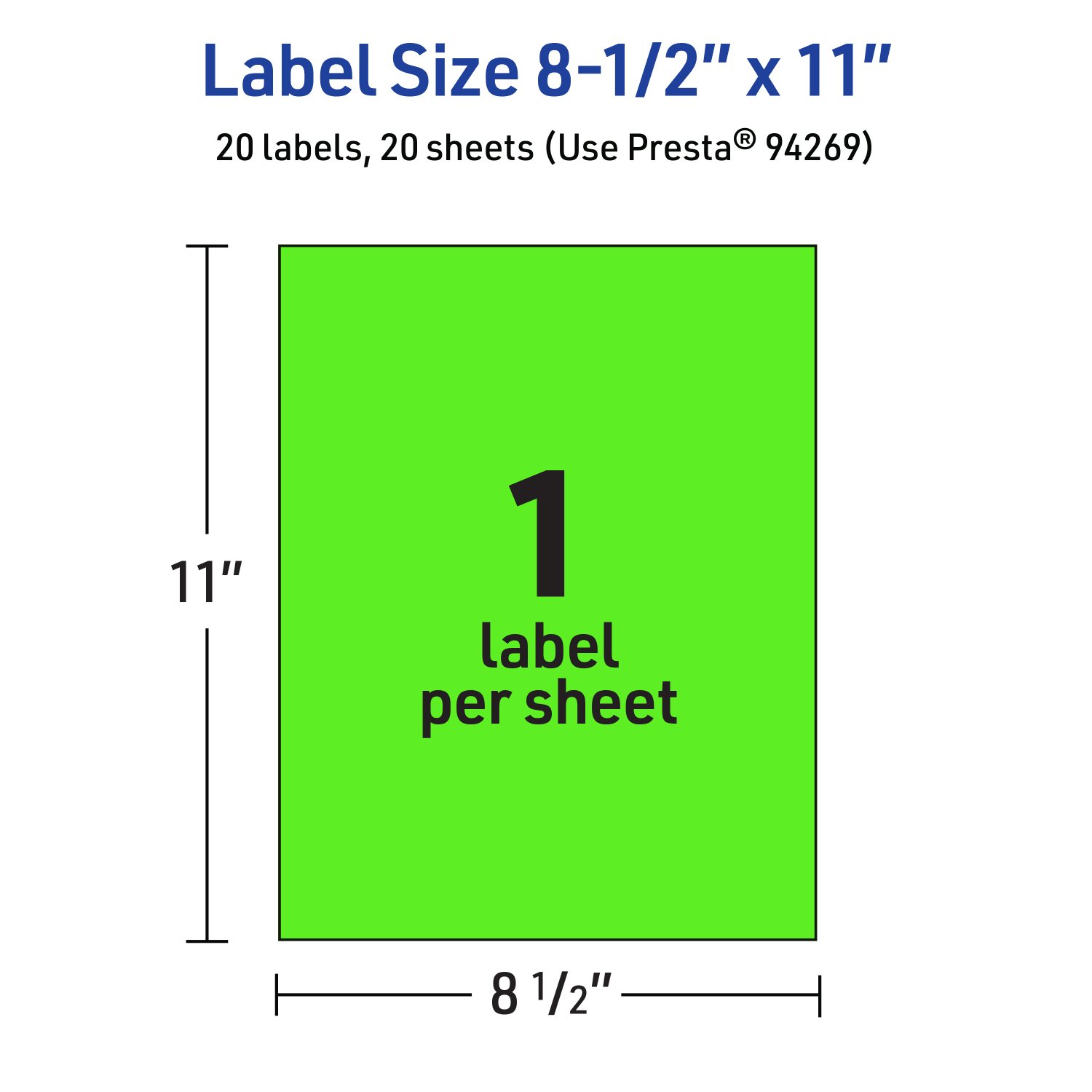 Avery Printable Sticker Paper, 94269-NGP20, Rectangle, 8-1/2in x 11in, Matte Neon Green, Pack of 20 - Image 6