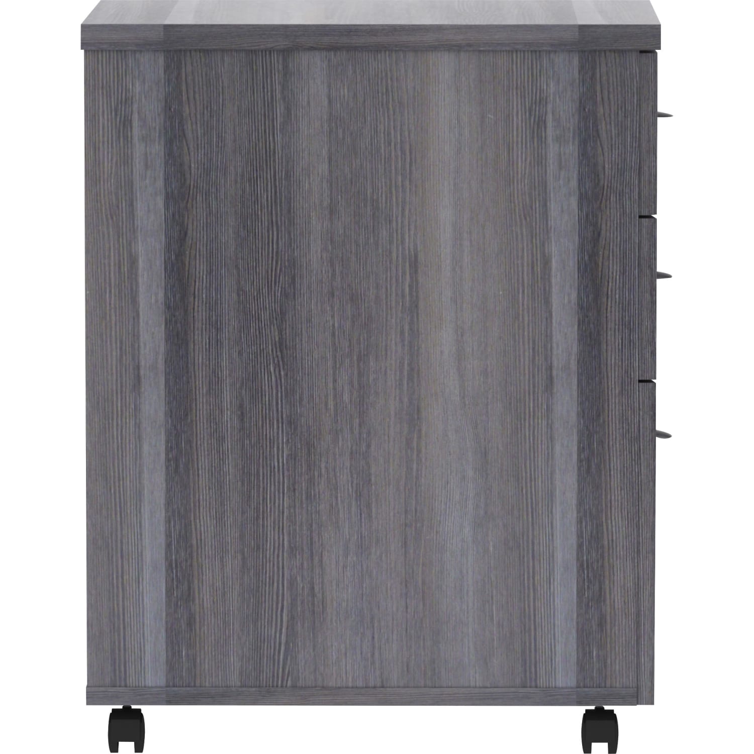Lorell Essentials 22inD Vertical 3-Drawer Mobile Pedestal File Cabinet, Weathered Charcoal - Image 5