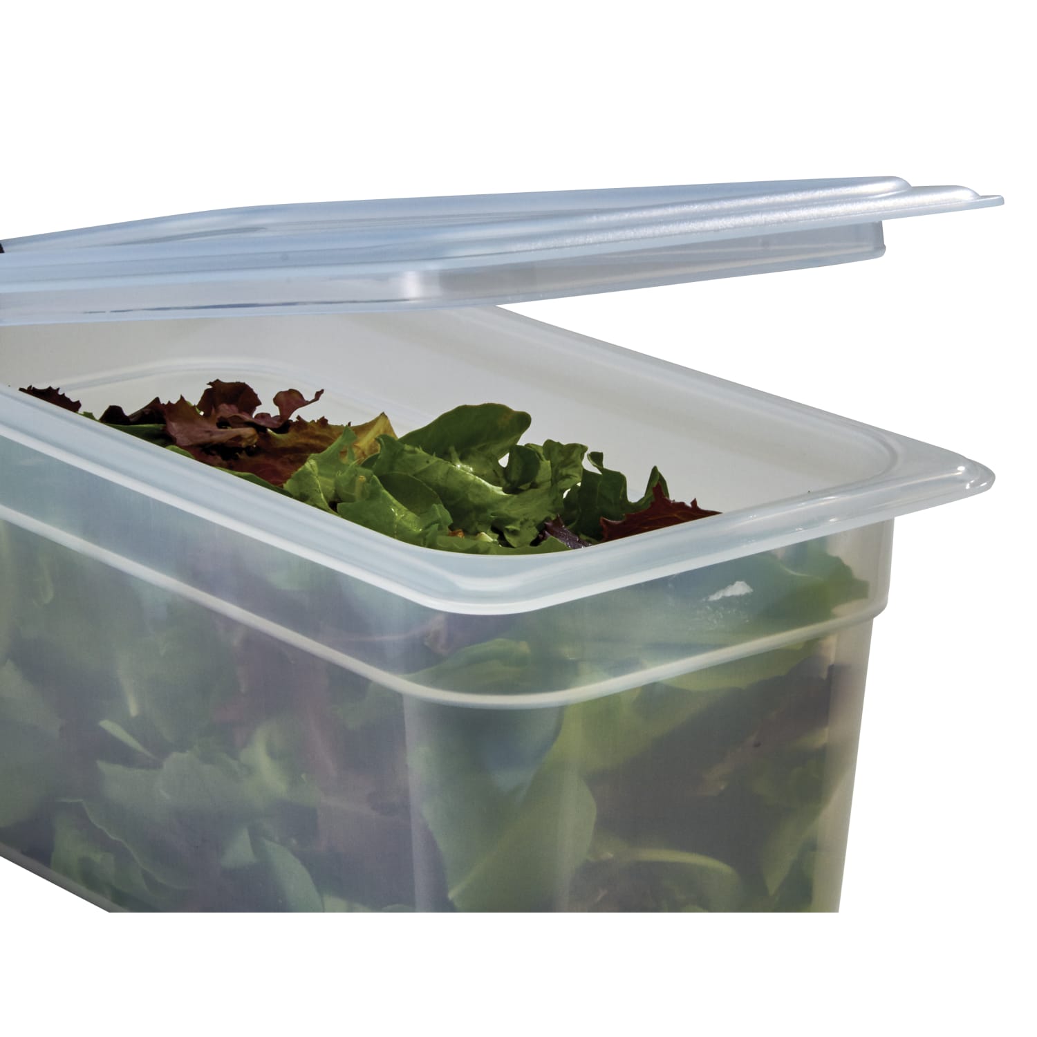 Cambro Translucent GN 1/4 Seal Covers For Food Pans, 3/4inH x 10-3/8inW x 6-5/16inD, Pack Of 6 Covers - Image 3