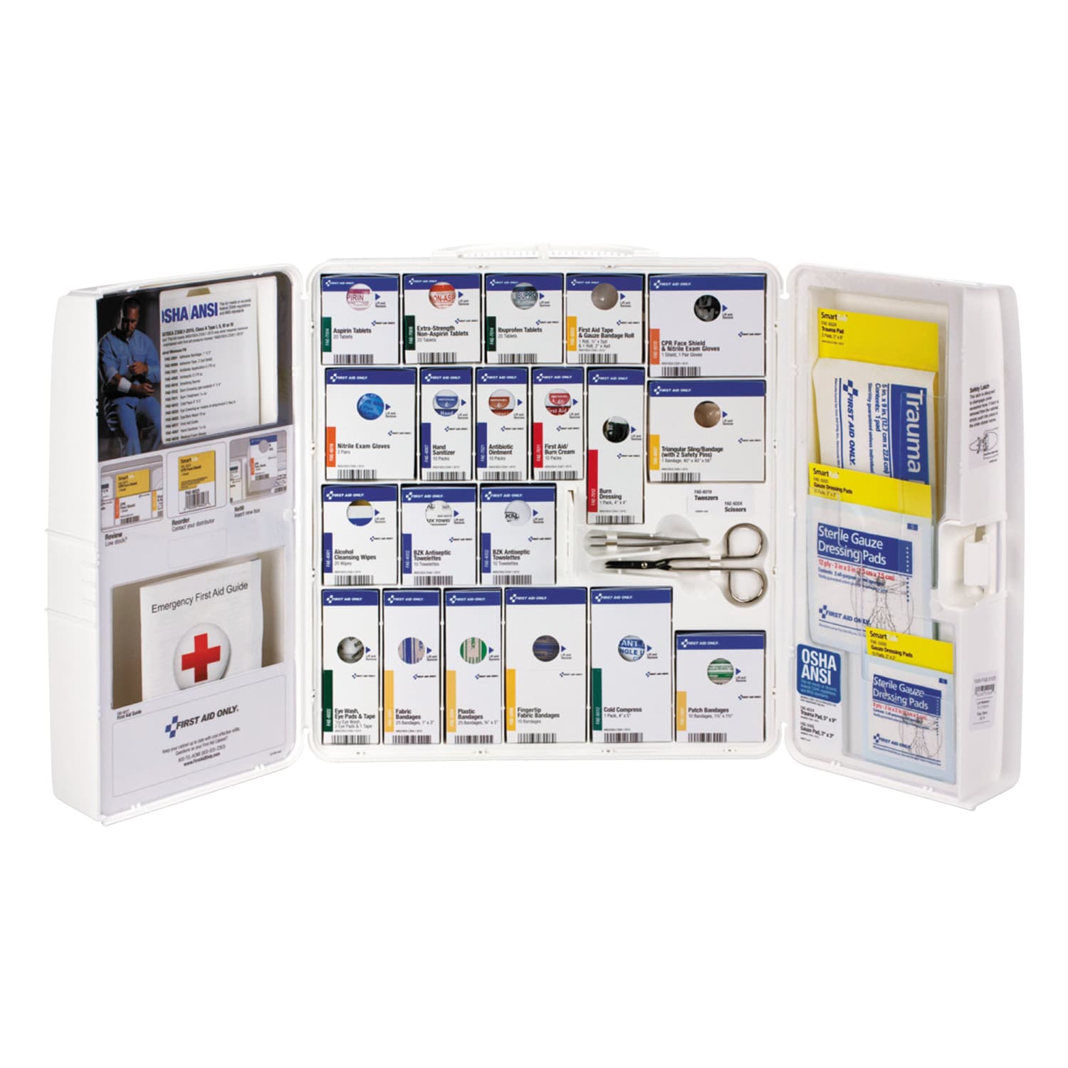 First Aid Only ANSI 2015 SmartCompliance Class A+ First Aid Station, 14inH x 13inW x 4-1/8inD - Image 3