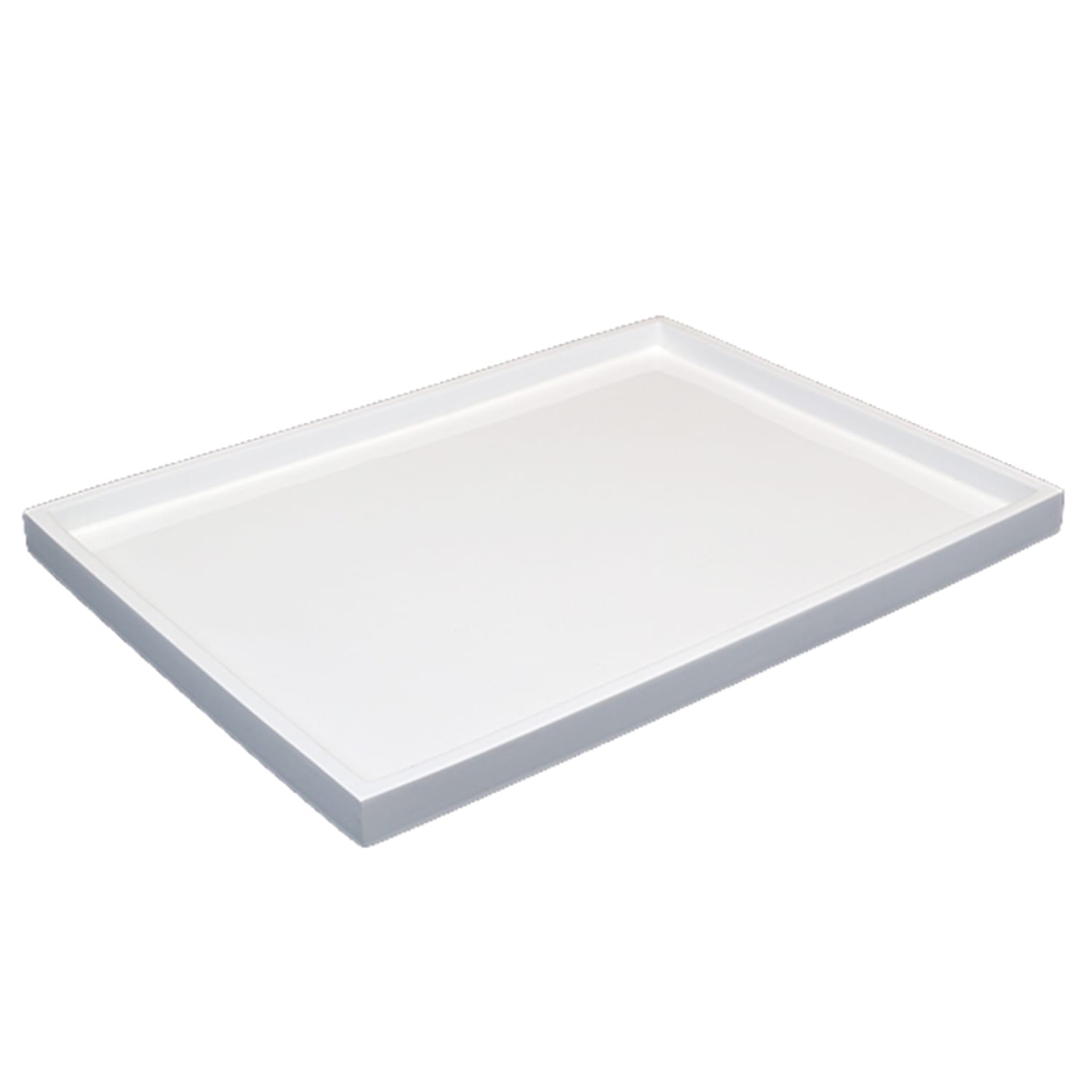Hospitality Source Pacifica Collection Bar/Coffee Trays, 16in x 12in, White, Set Of 8 Trays