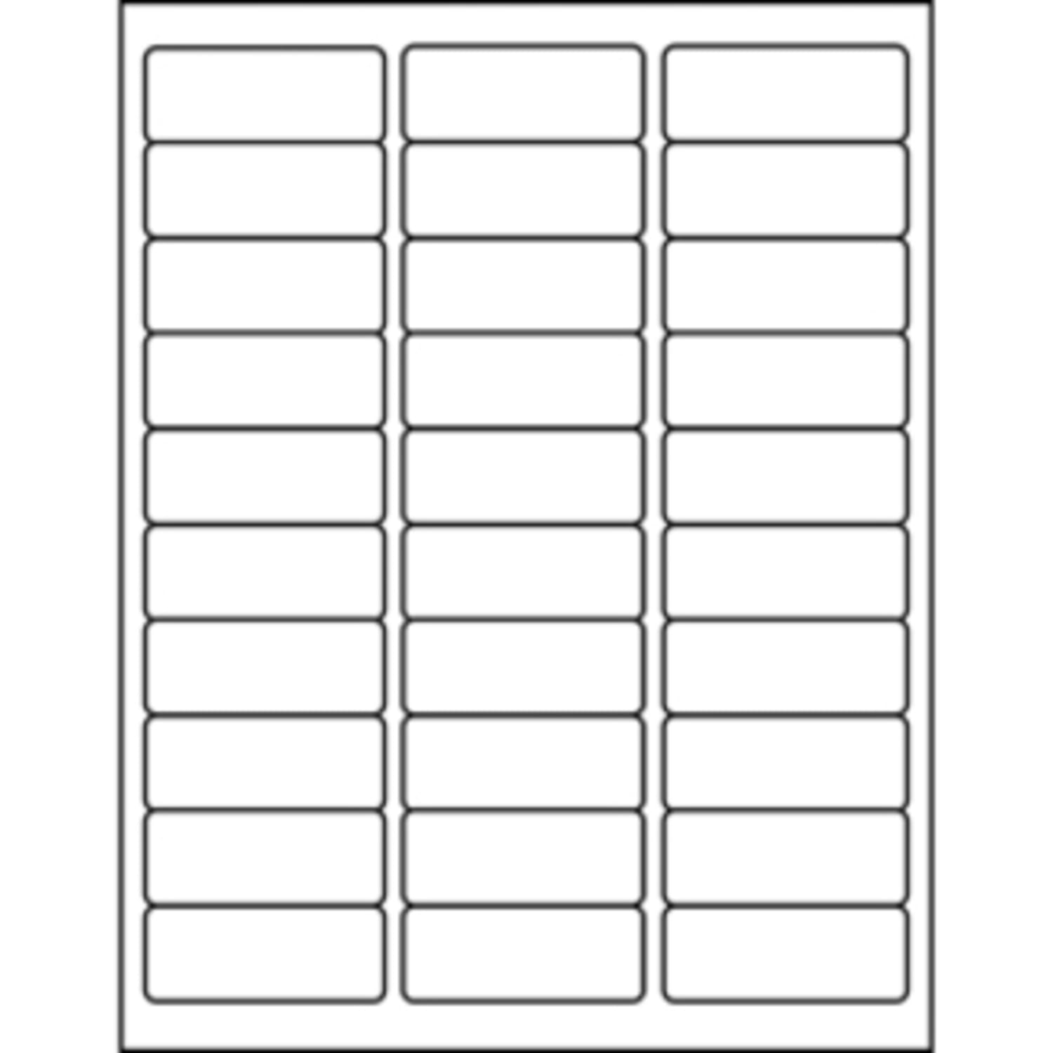 Business Source Neon Labels - 1inx 2 5/8in - Permanent Adhesive - Rectangle - Laser - Neon Pink - 30 / Sheet - Jam-free, Pressure Sensitive - 750 / Pack - Image 3