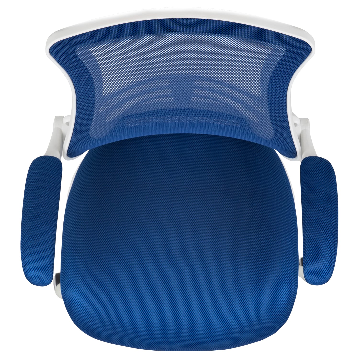 Flash Furniture Mesh MidBack Swivel Task Chair With FlipUp Arms BlueWhite PopularChairscom Flash Furniture Mesh Mid Back Swivel Task Chair With Flip Up Arms BlueWhite PopularChairscom