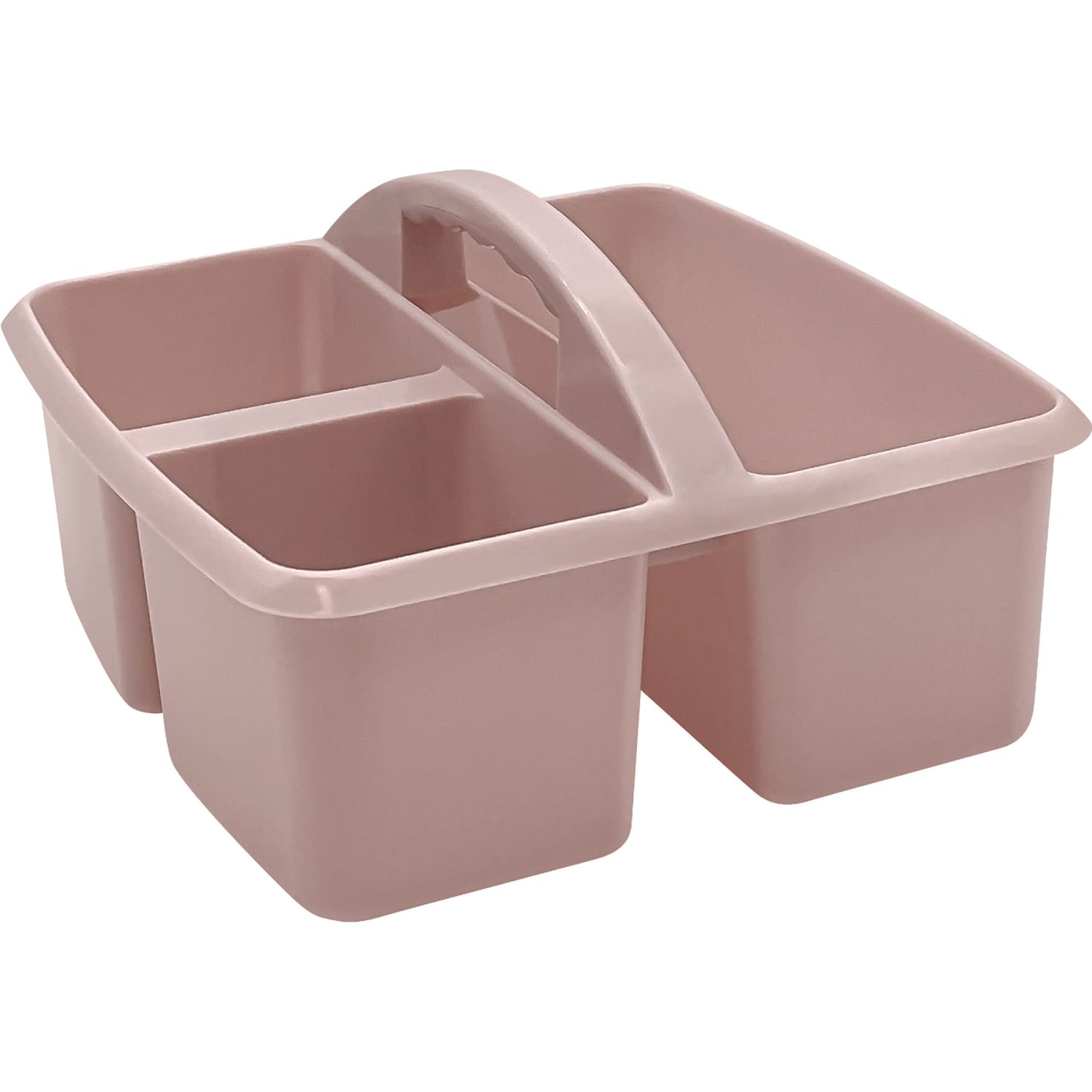 Teacher Created Resources Plastic Storage Caddies, 5-1/4inH x 9-1/4inW x 9inD, Light Mauve, Pack Of 6 Caddies - Image 3