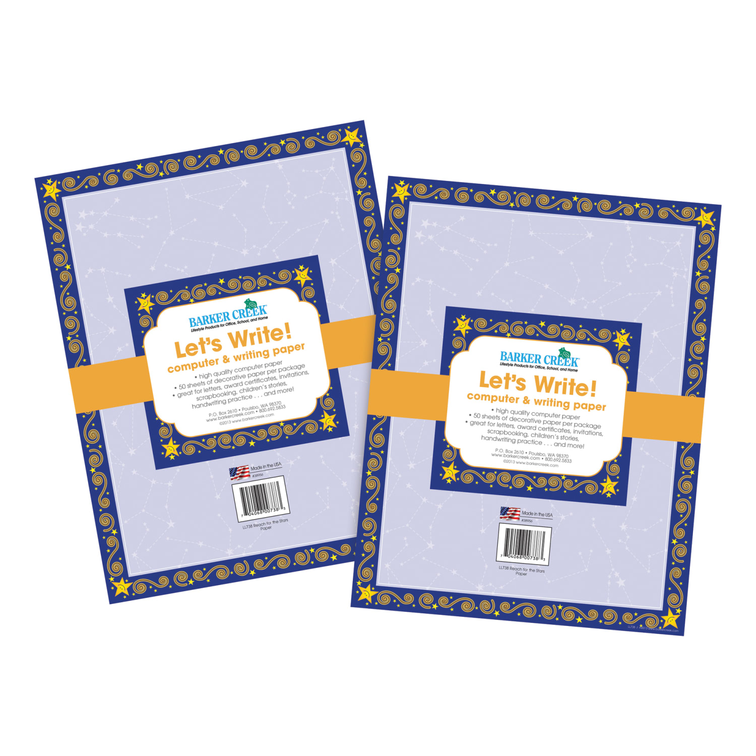Barker Creek Computer Paper, Letter Paper Size, 60 Lb, Reach For The Stars, 100 Sheets - Image 3