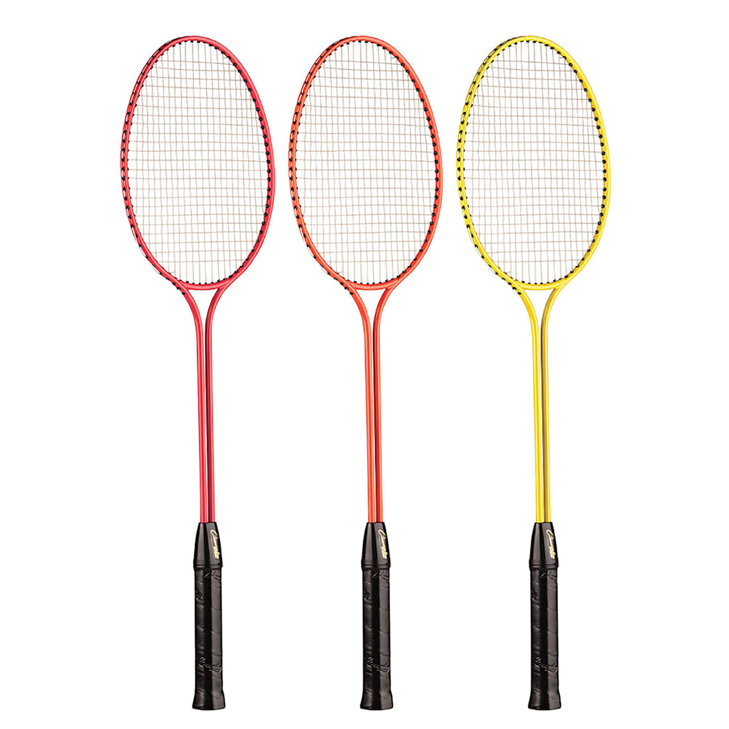 Champion Sports Badminton Racket Set, Twin Shaft, 26inH x 8inW x 1inD, Assorted Colors, Set Of 6 Rackets - Image 3
