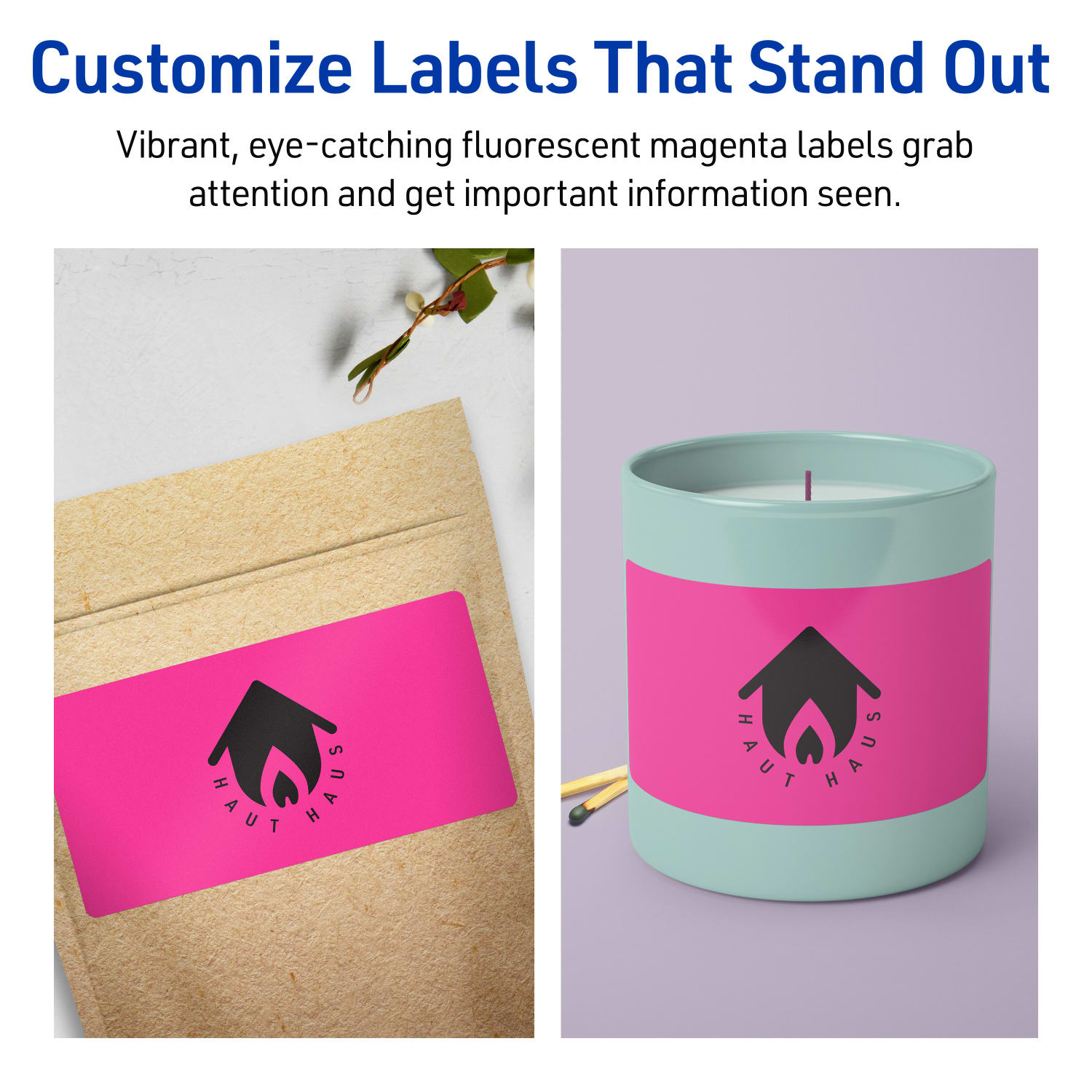 Avery Print-To-The-Edge Labels With Sure Feed Technology, 94245-NMP20, Rectangle, 2-1/2in x 4in, Matte Neon Magenta, Pack of 60 - Image 4