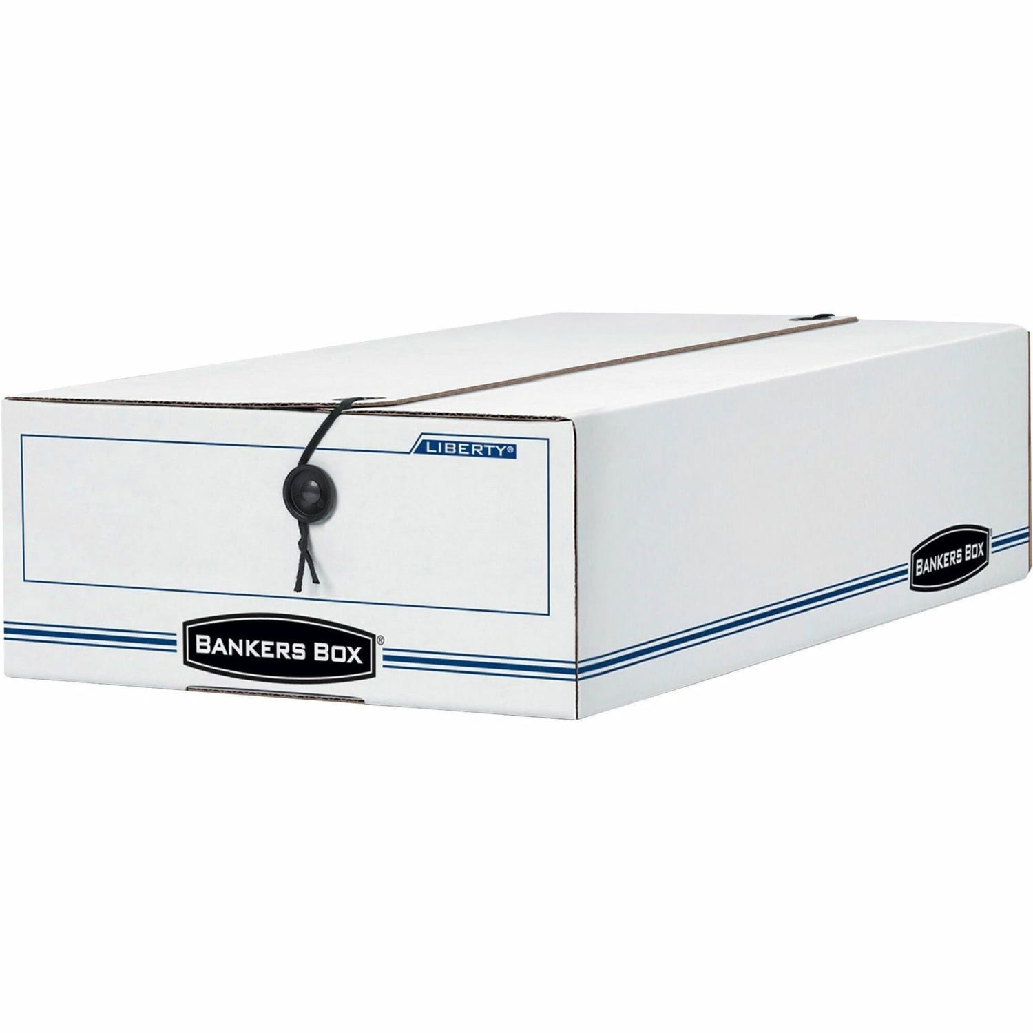 Bankers Box Liberty Corrugated Storage Boxes, 4 1/4in x 9 1/4in x 15in, White/Blue, Case Of 12 - Image 3