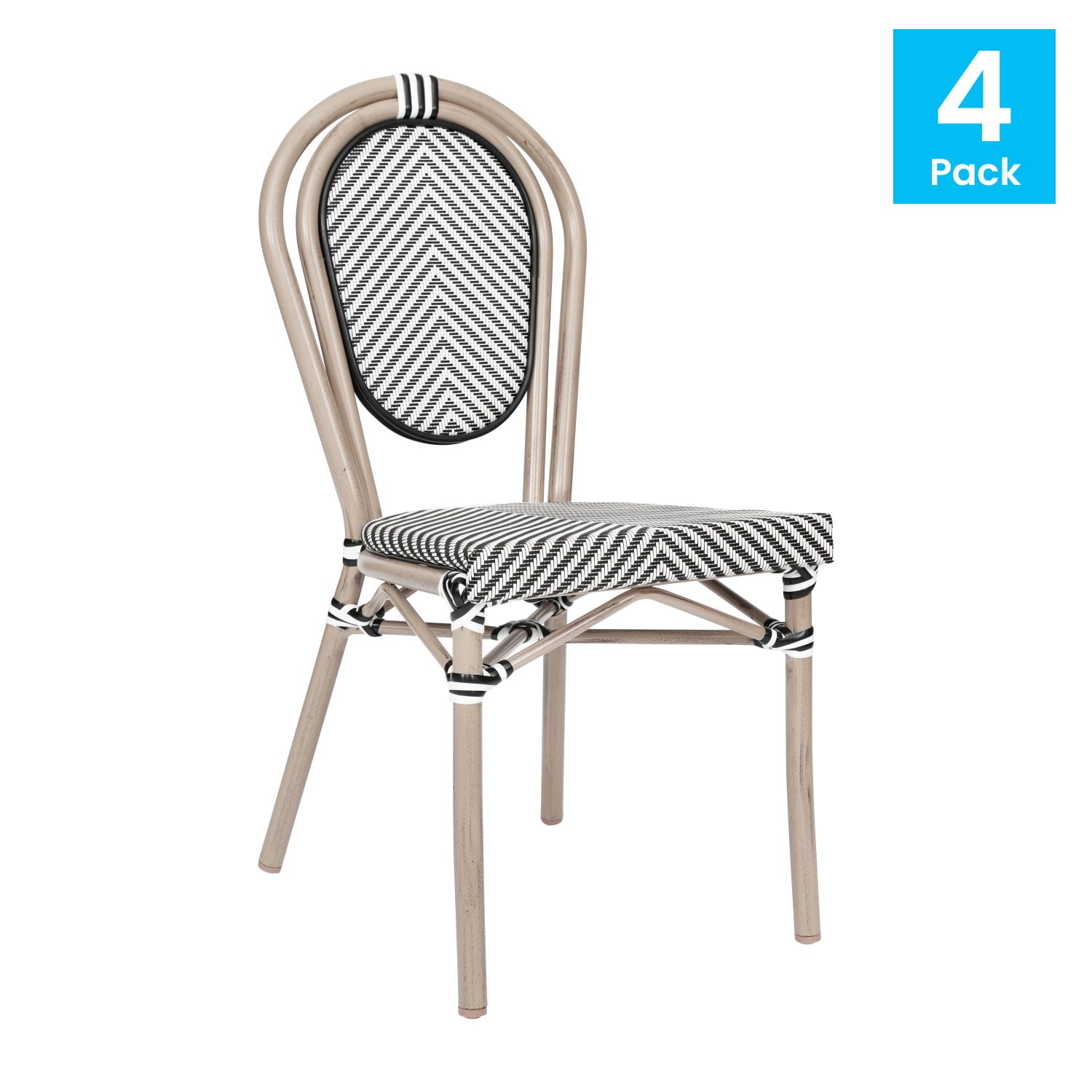 Flash Furniture 4 Pack Marseille IndoorOutdoor Commercial Thonet Bistro Stacking Chair Black WhiteLight Natural Frame 4SDA6422STXTBWL PopularChairscom Flash Furniture 4 Pack Marseille IndoorOutdoor Commercial Thonet Bistro Stacking Chair Black WhiteLight Natural Frame 4SDA6422STXTBWL PopularChairscom
