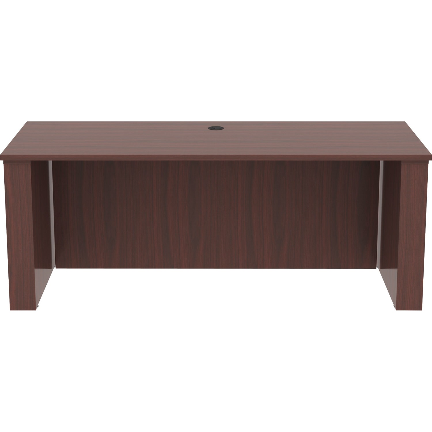 Lorell Essentials Sit-to-Stand 72inW Desk Shell, Mahogany - Image 3