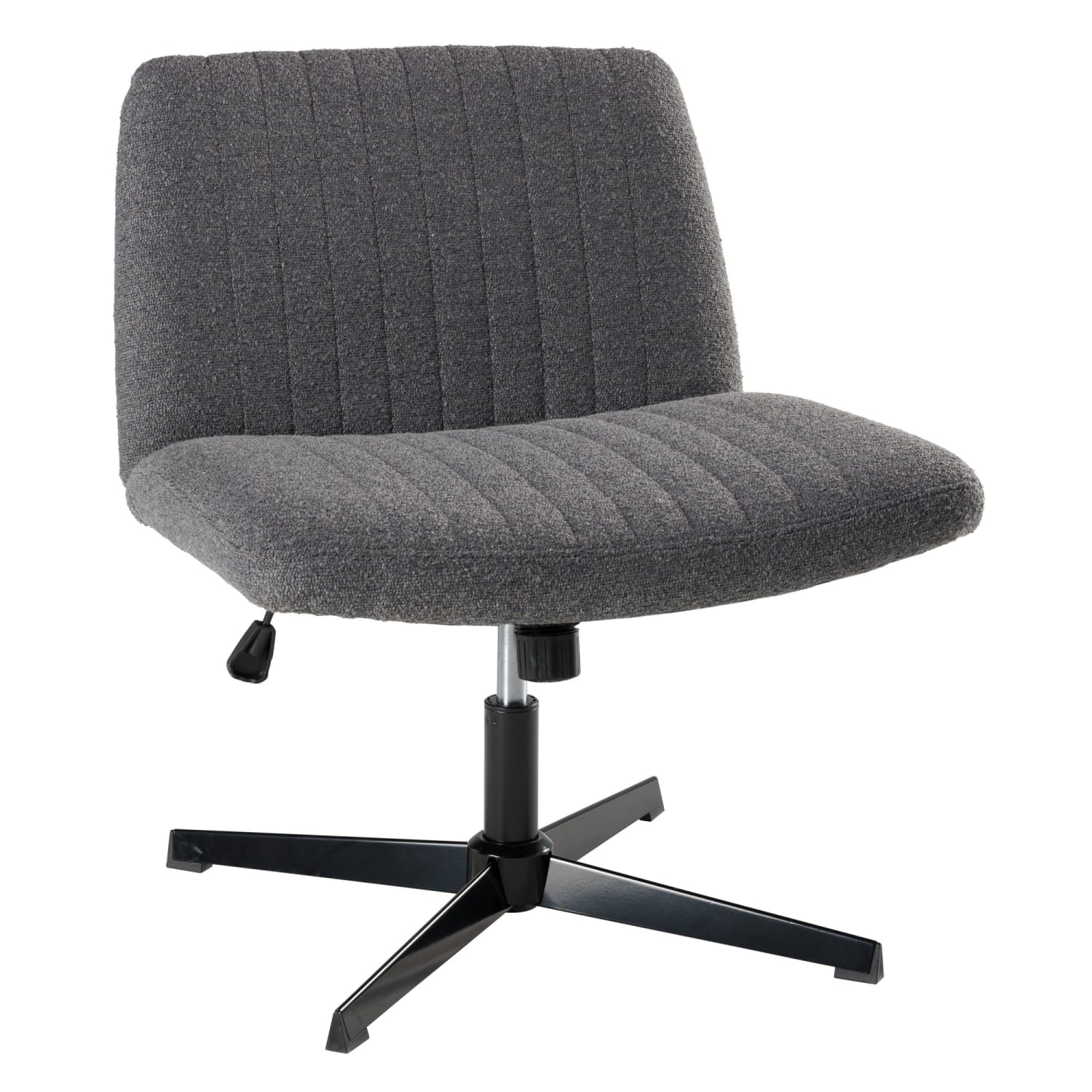 Bush Furniture Sutton Ergonomic Fabric Armless Mid Back Computer Chair Without Wheels, Dark Charcoal Fabric, Standard Delivery - Image 3