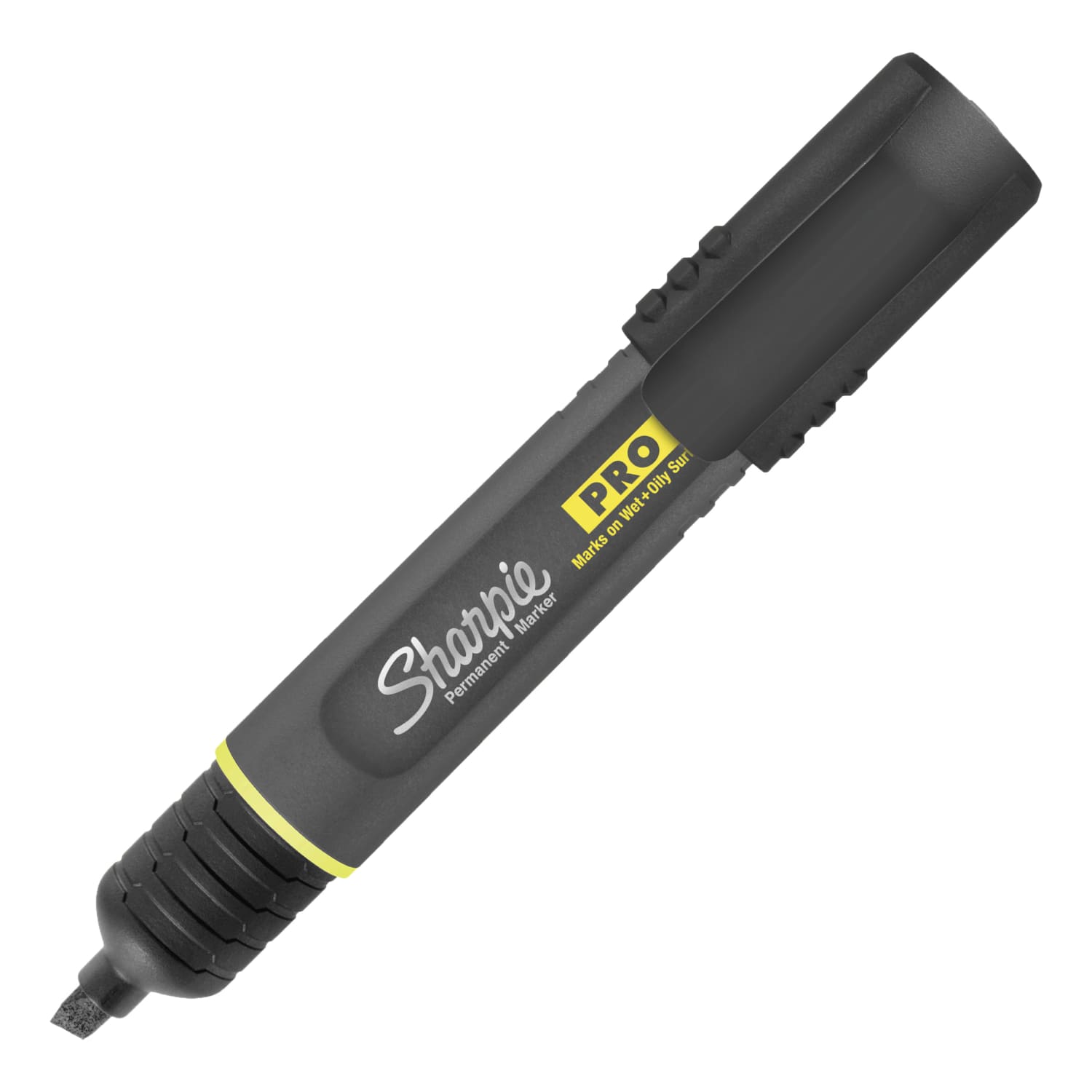 Sharpie PRO Permanent Markers, Chisel Tip, Medium Point, Black/Gray Barrel, Black Ink, Pack Of 12 Markers - Image 4