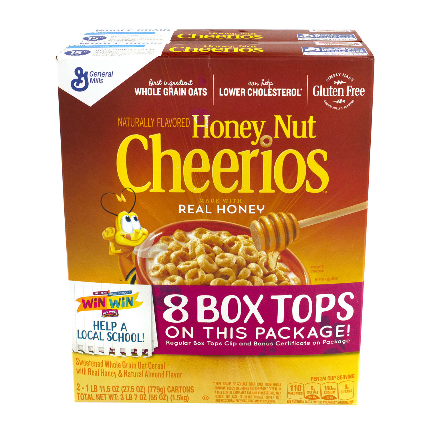 Honey Nut Cheerios, 56 Oz, Pack Of 2 Boxes - Image 3