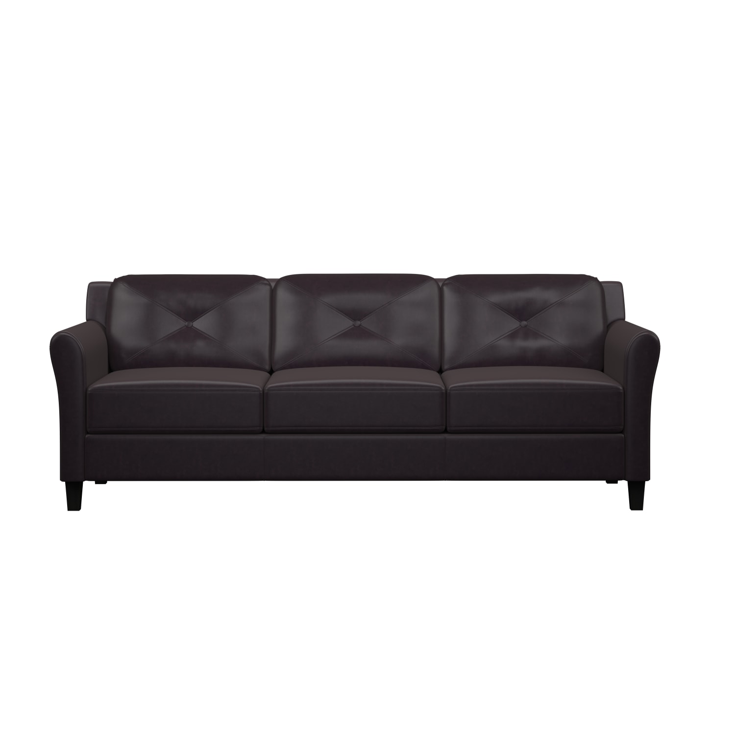 Lifestyle Solutions Hanson Faux Leather Sofa, Java