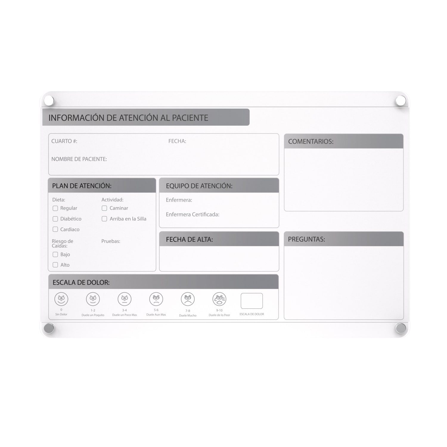 Ghent Graphics Non-Magnetic Dry-Erase Glassboard, 18in x 24in, White - Image 4