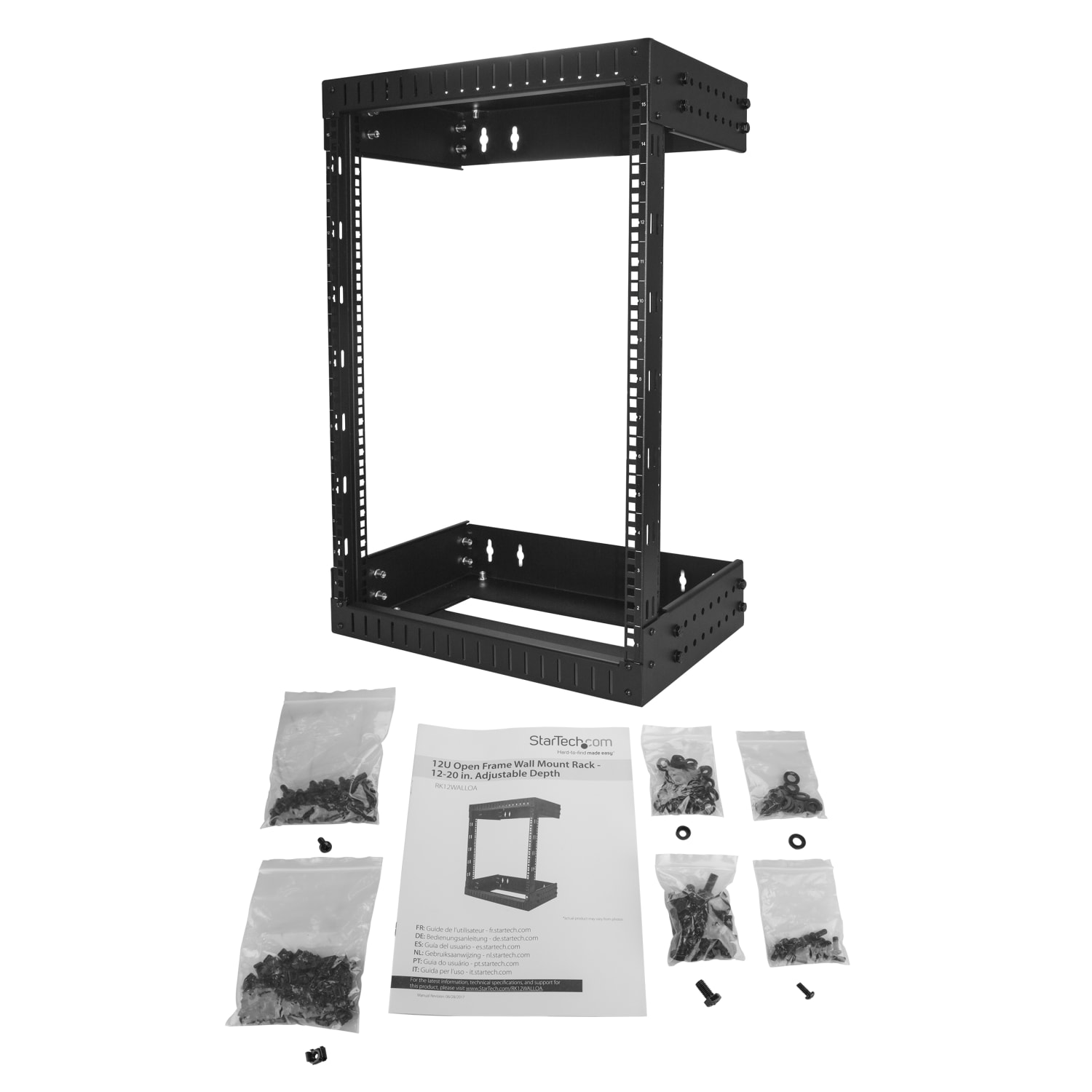 StarTech.com 15U Wallmount Server Rack with Adjustable Rails - Up to 20 Inches Depth - 19in Wide - Image 5